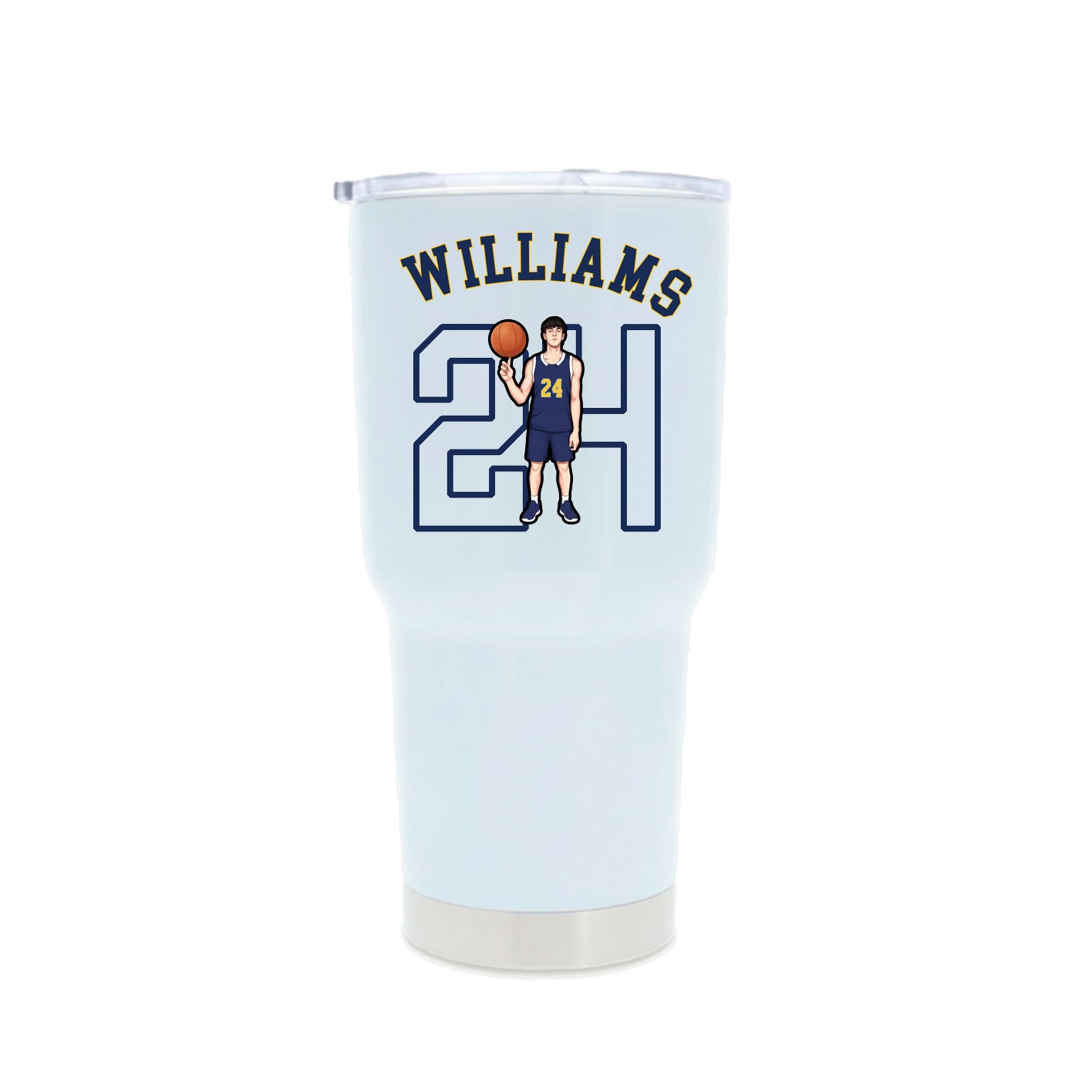 30oz Stainless Steel Tumbler — Shirsey Arch in White