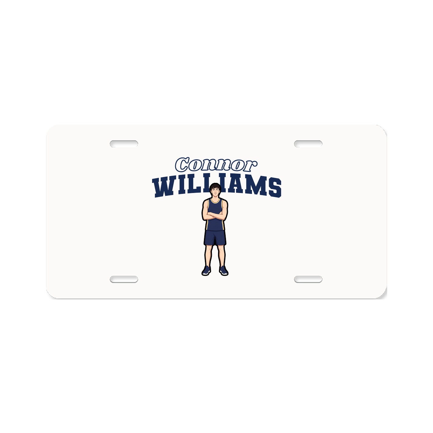 License Plate — Name Arch in Classic