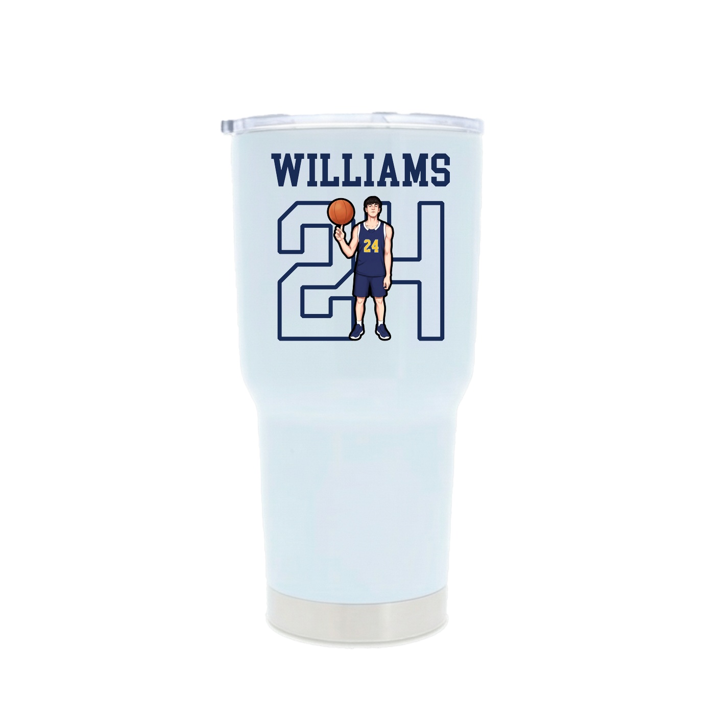 30oz Stainless Steel Tumbler — Shirsey in White