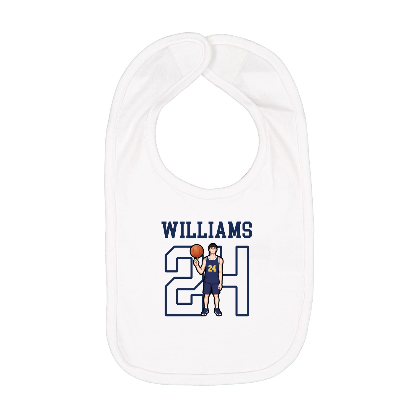 Infant Bib — Shirsey in White