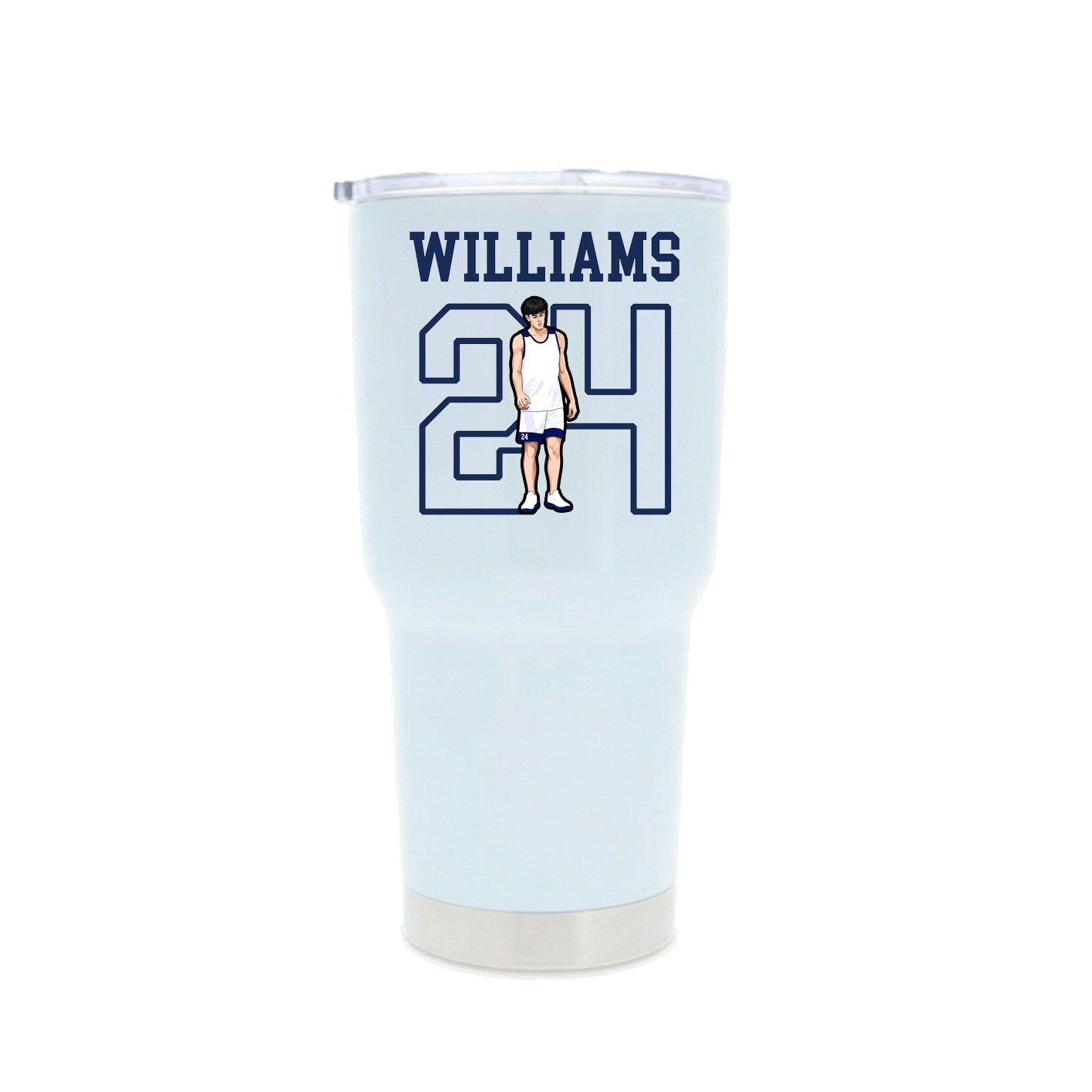 30oz Stainless Steel Tumbler — Shirsey in White