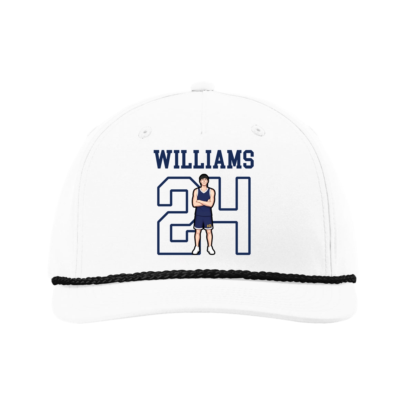 Five-Panel Classic Rope Cap — Shirsey in White