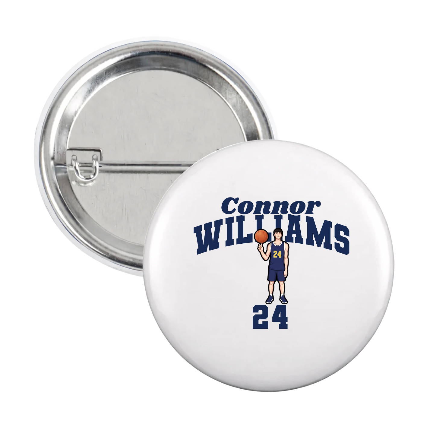 Game Day Button — Signature Arch in White
