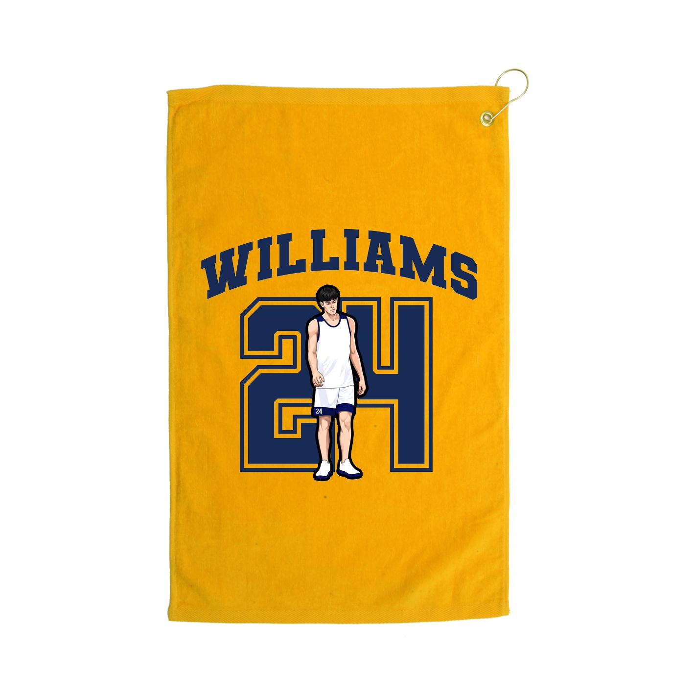 Golf Towel — Number in Gold