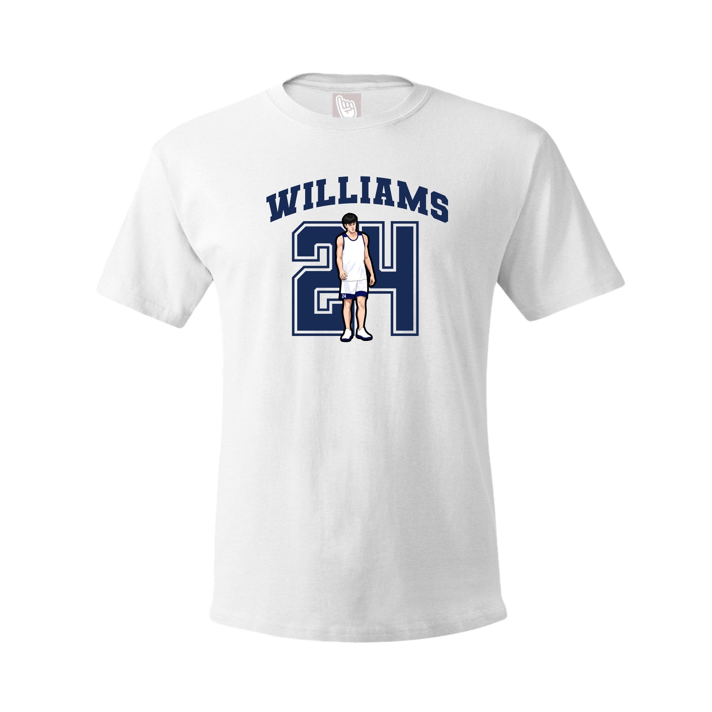 Youth Tee — Number in White