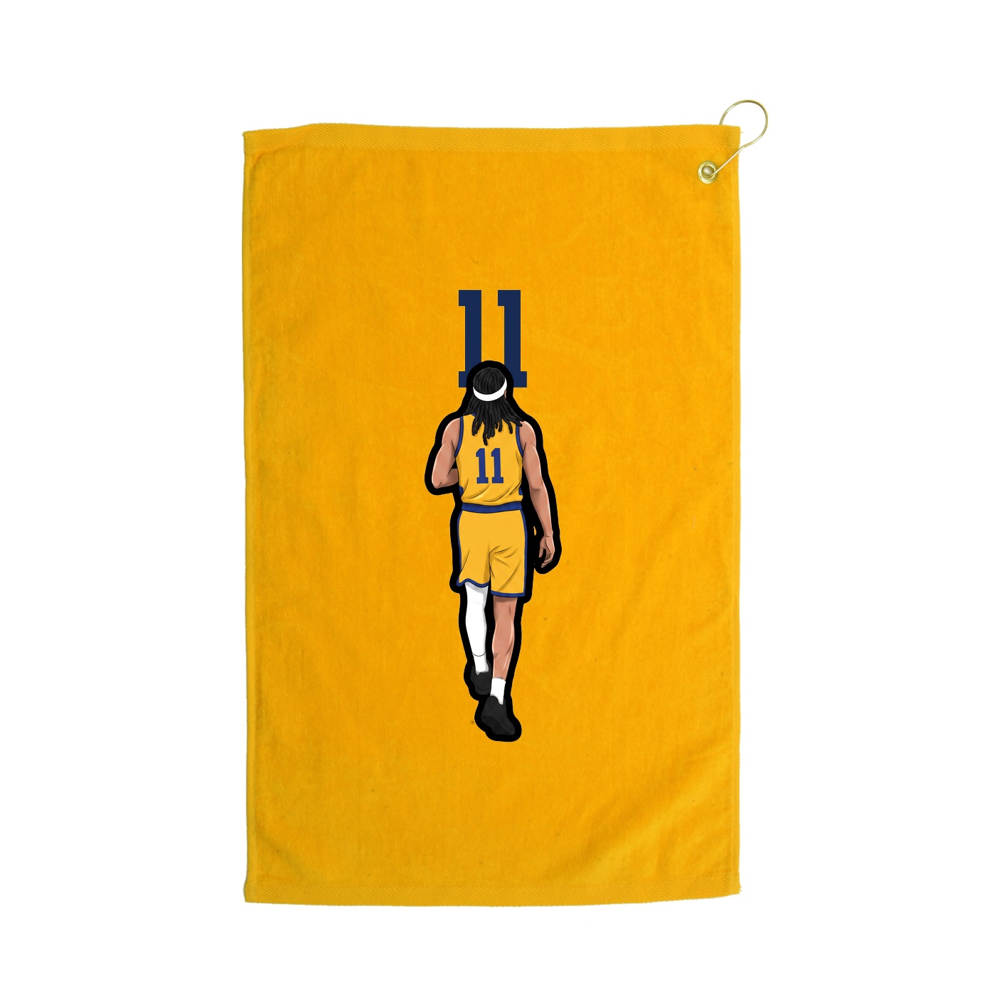 Golf Towel — Number Top in Gold