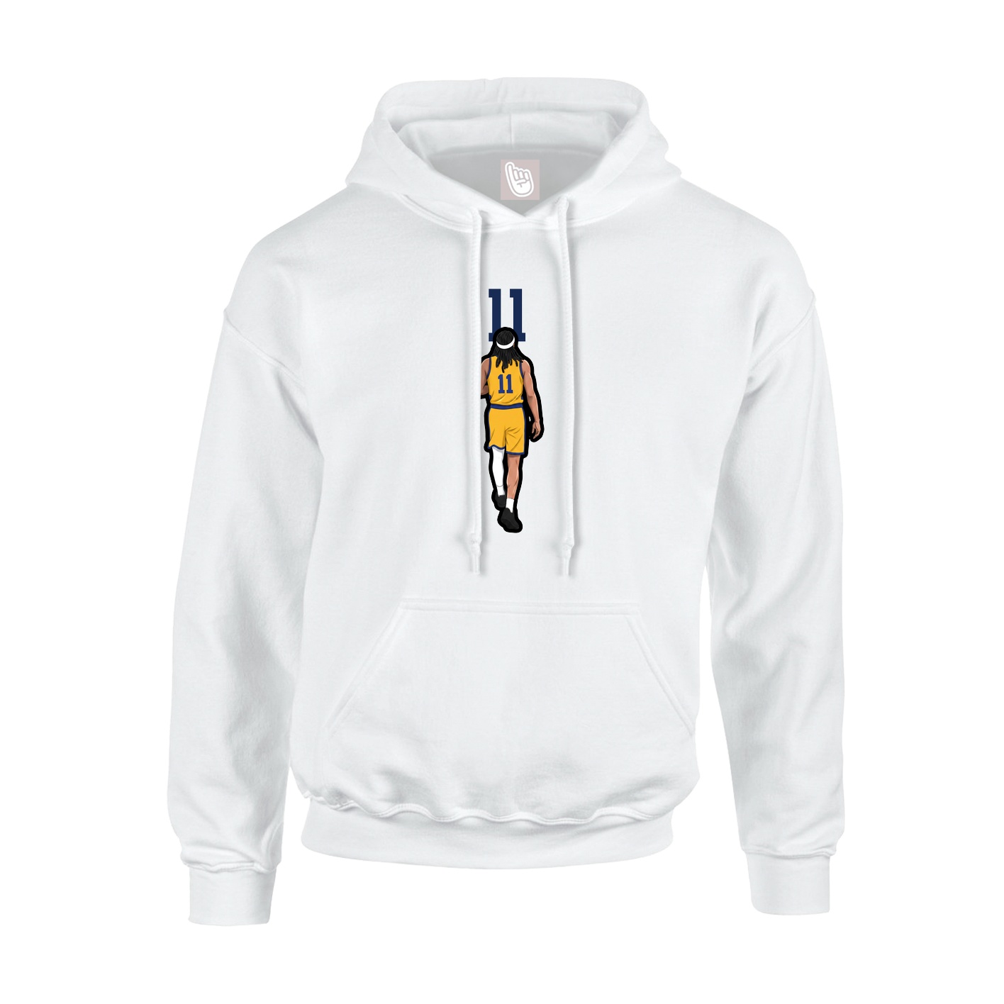 Hoodie — Number Top in White