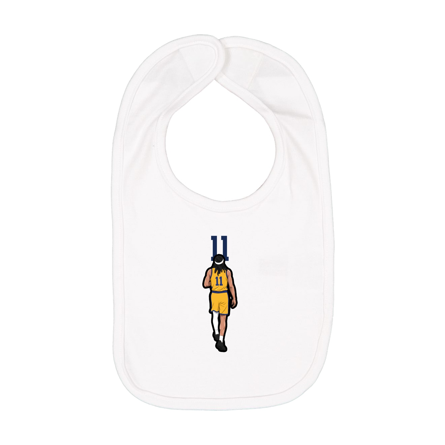 Infant Bib — Number Top in White