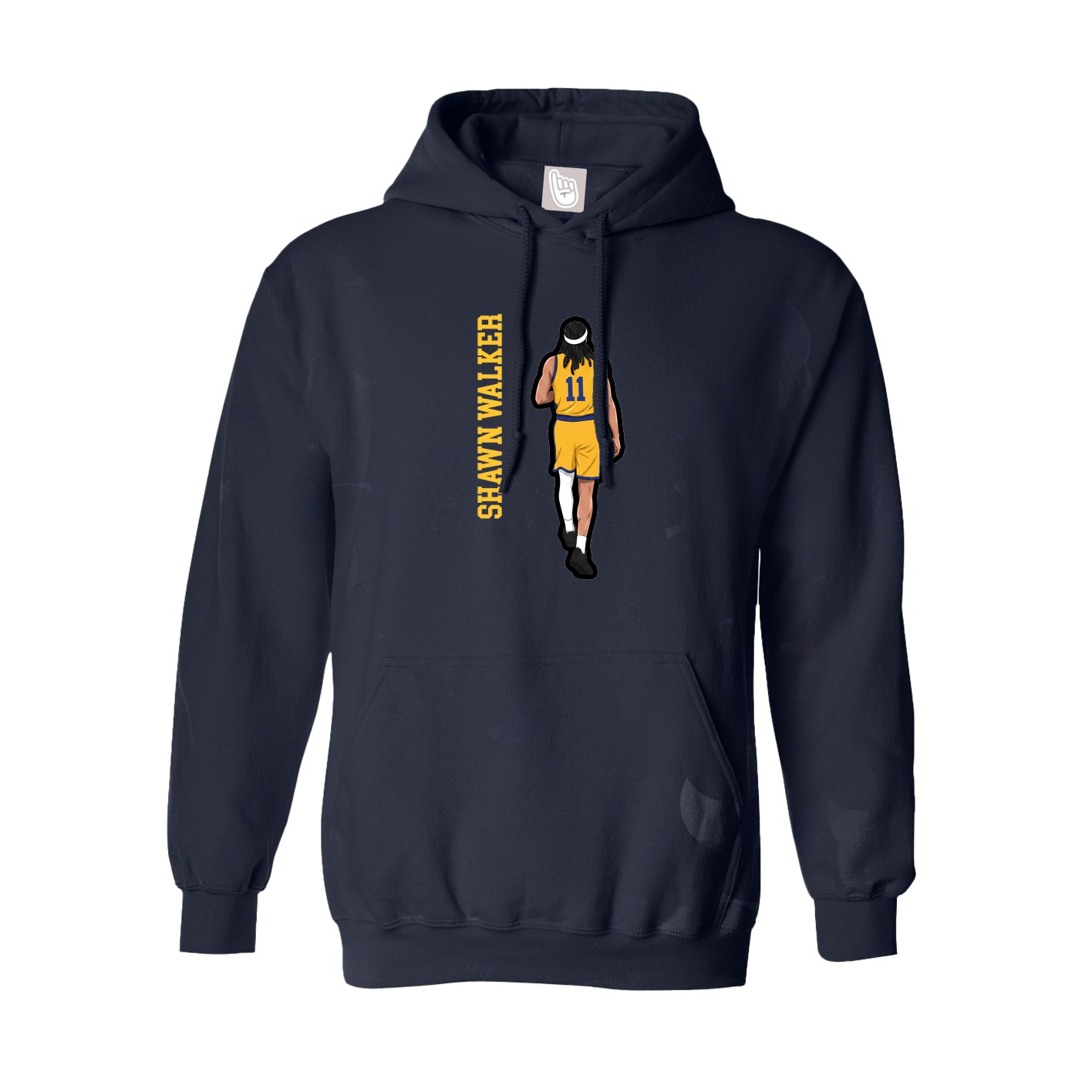 Youth Hoodie — Name Vertical in Navy