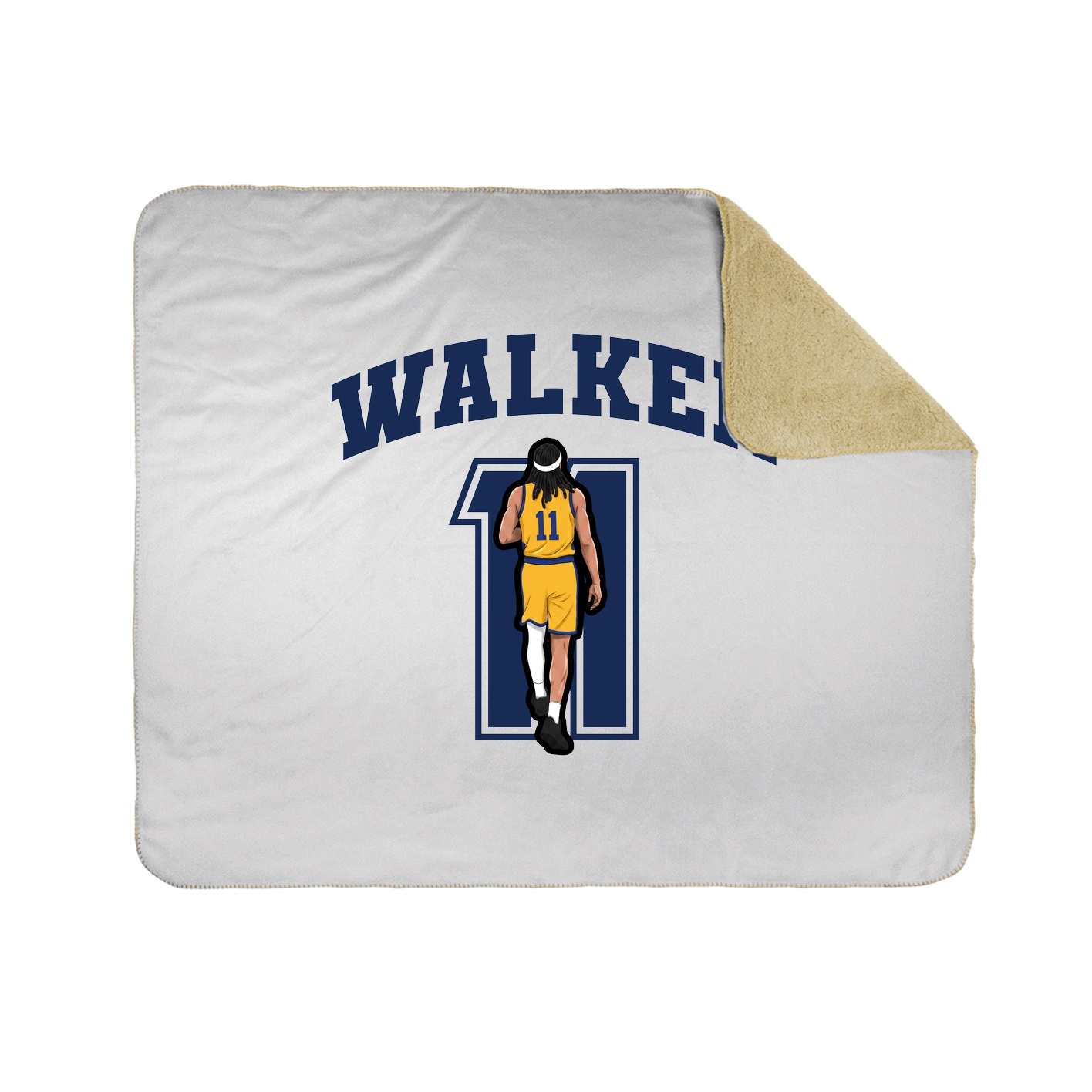 Throw Blanket — Number in White