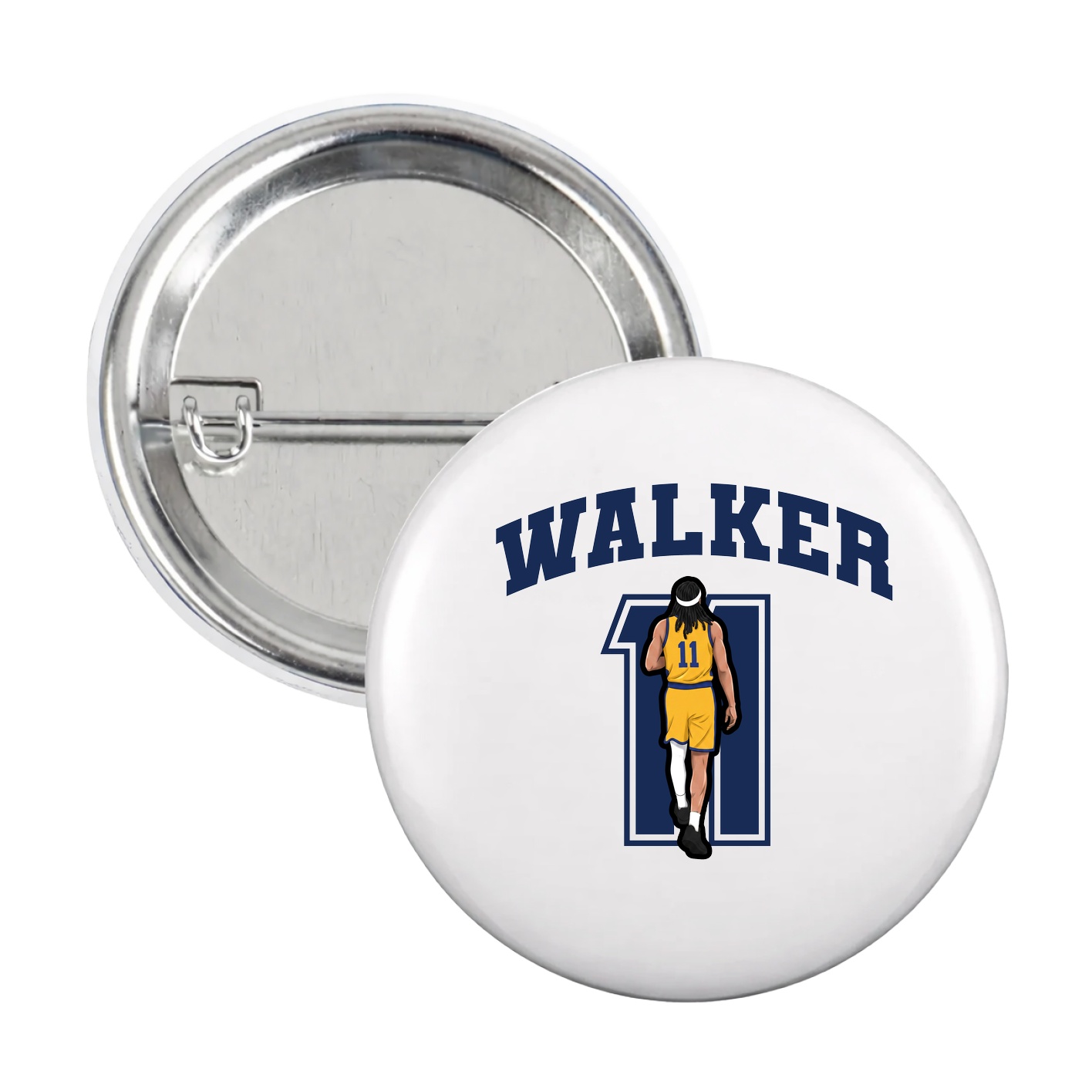 Game Day Button — Number in White