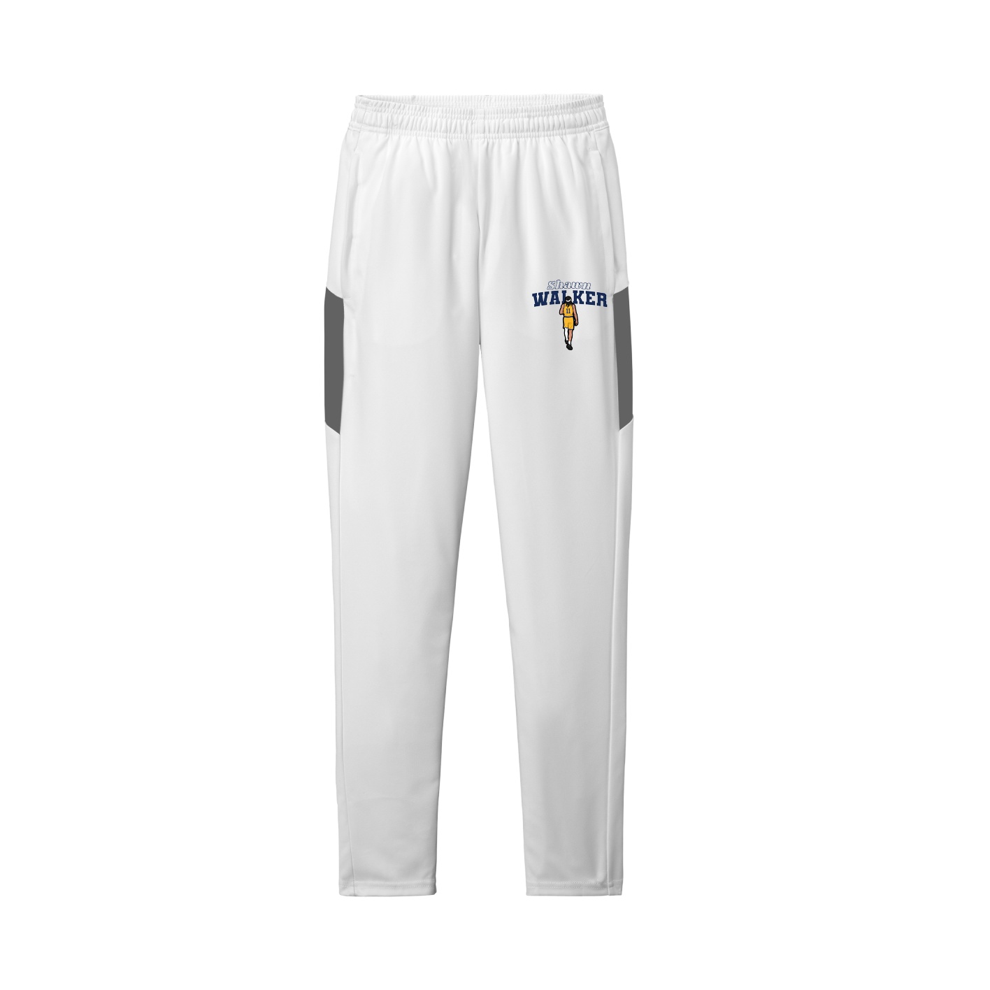 Team Travel Pant — Name Arch in White/Grey