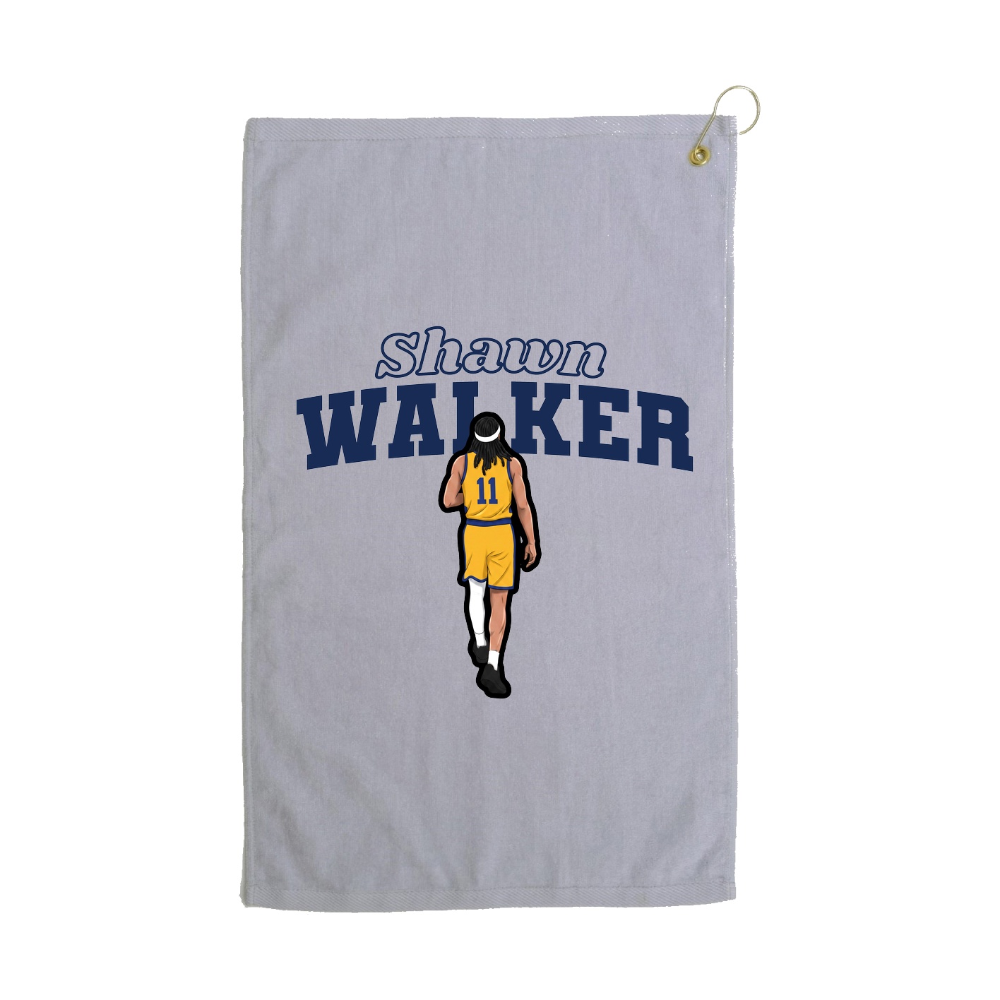 Golf Towel — Name Arch in Grey