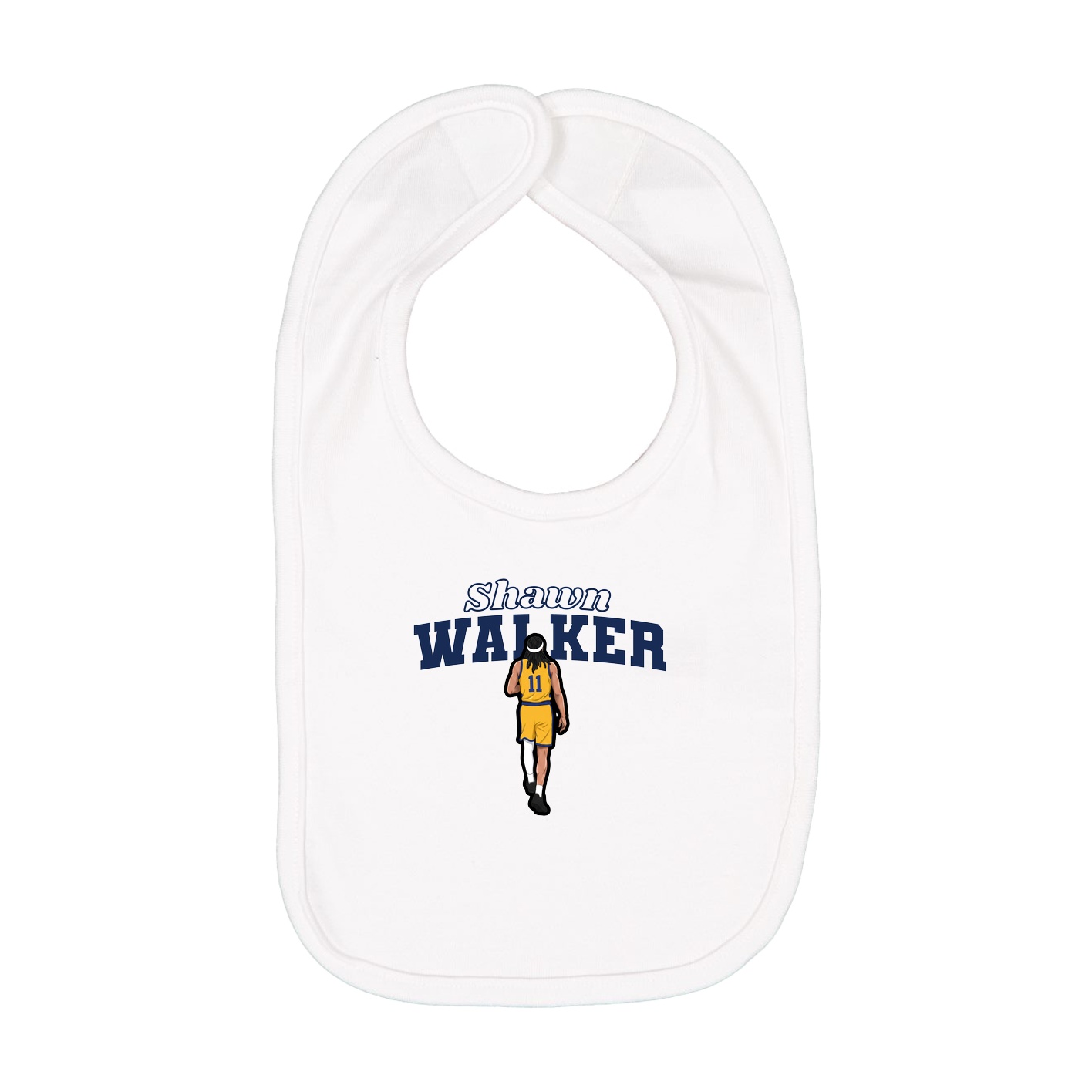 Infant Bib — Name Arch in White