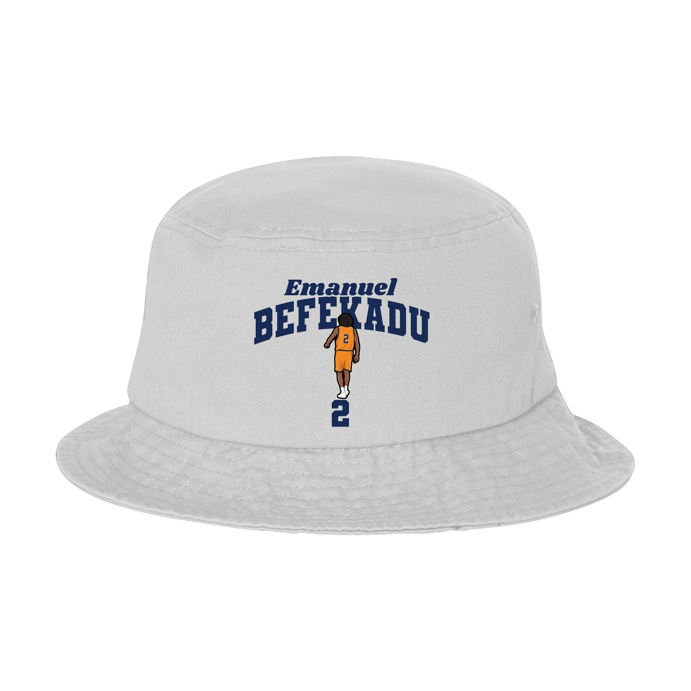 Bucket Cap — Signature Arch in White