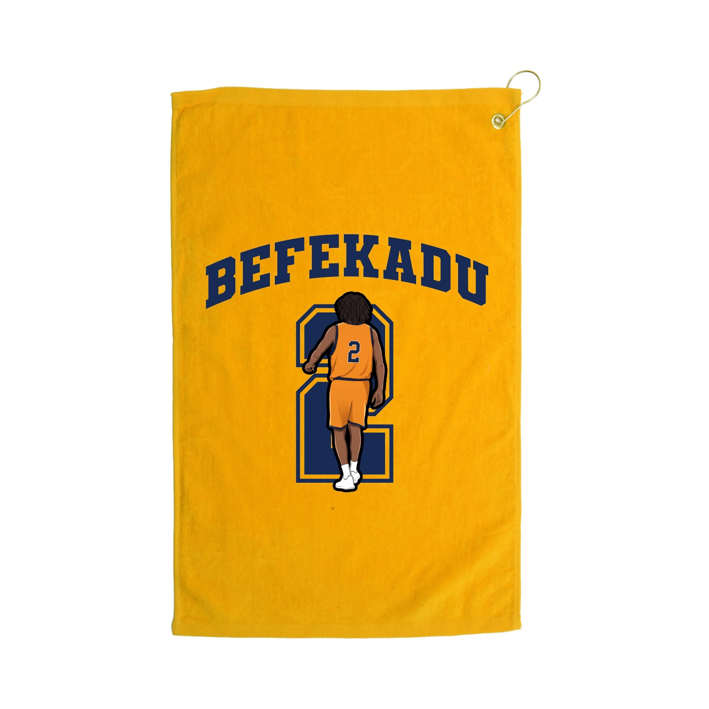 Golf Towel — Number in Gold