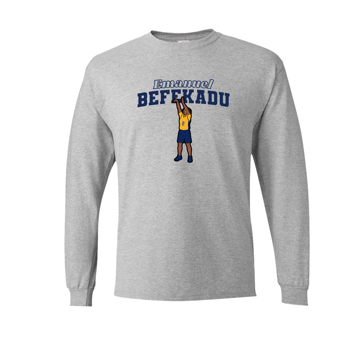 Long Sleeve Tee — Name Arch in Grey