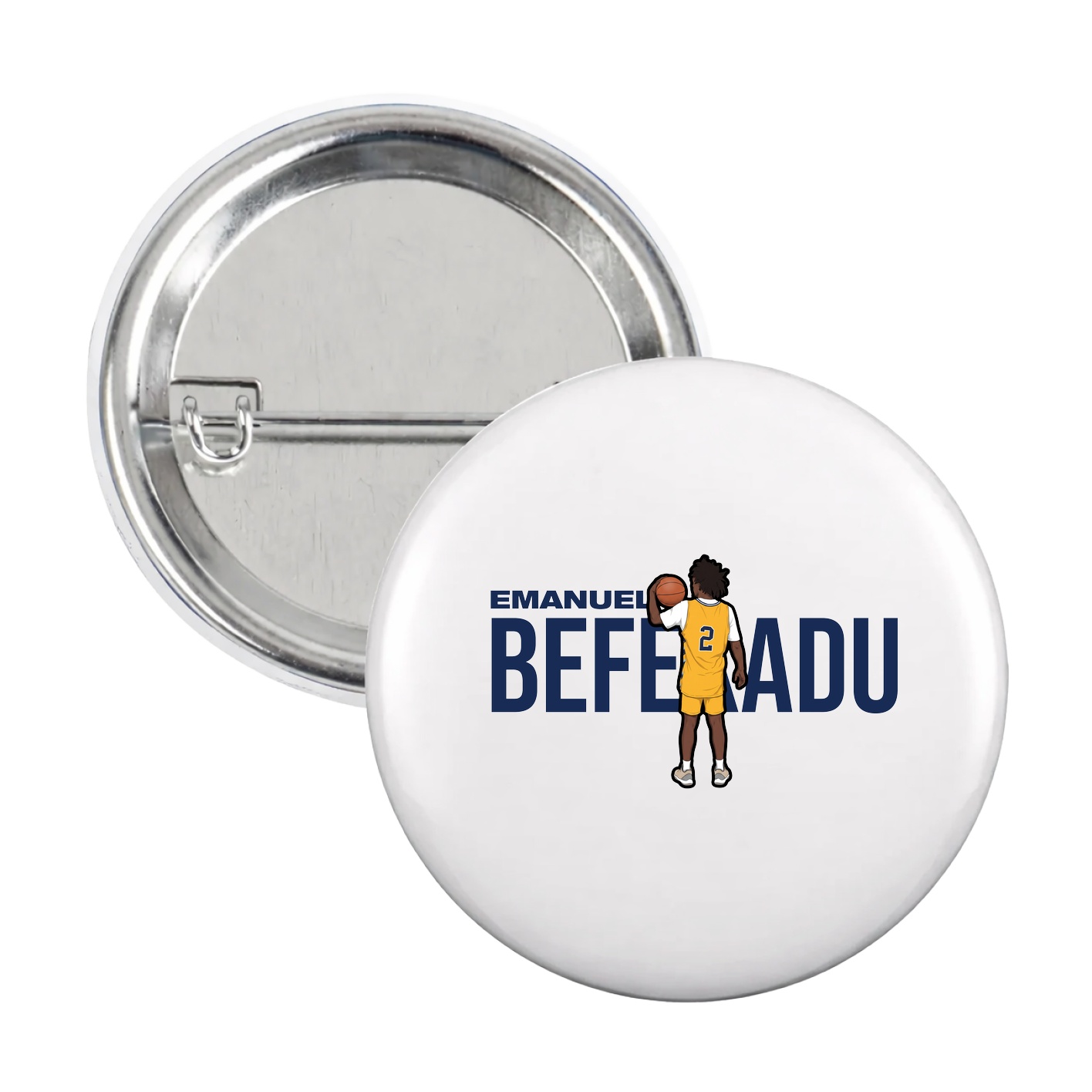 Game Day Button — Player Name in White