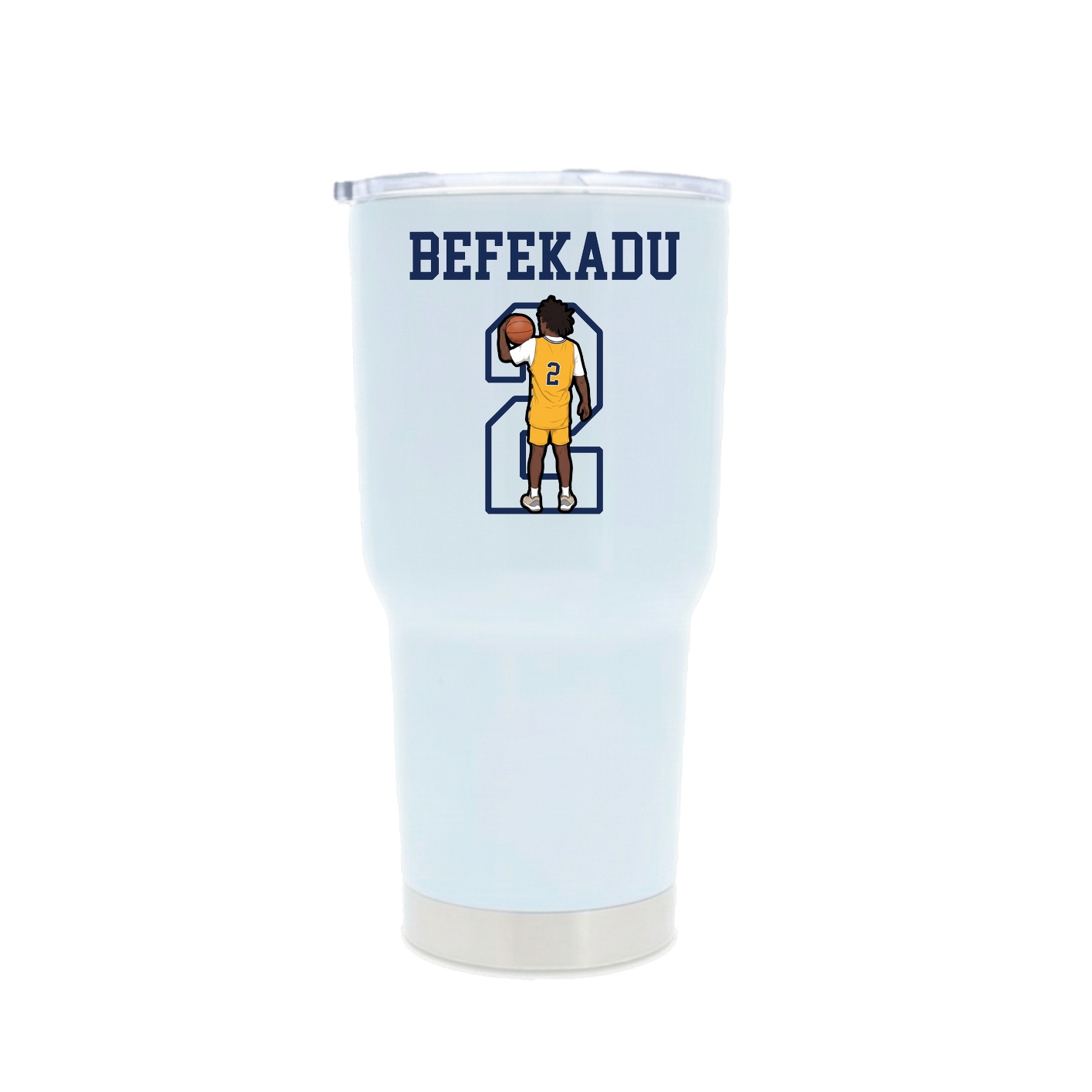 30oz Stainless Steel Tumbler — Shirsey in White