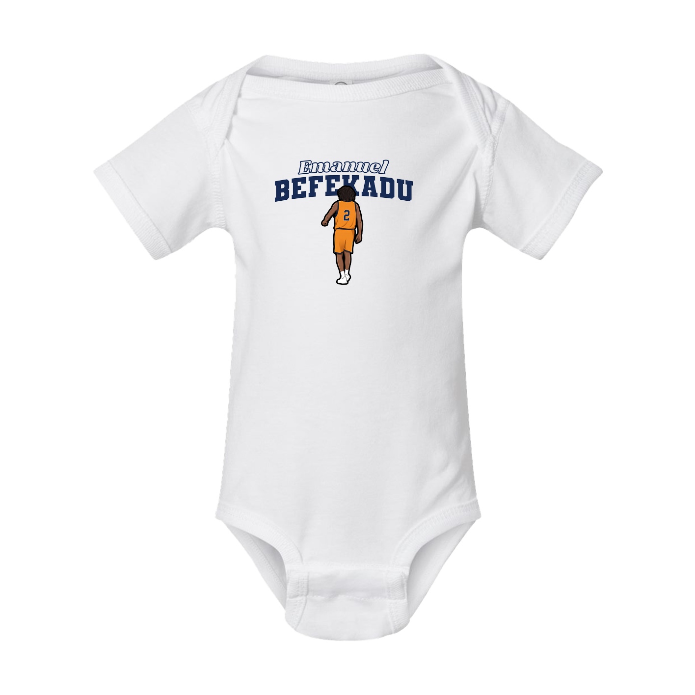 Baby Onesie — Name Arch in White