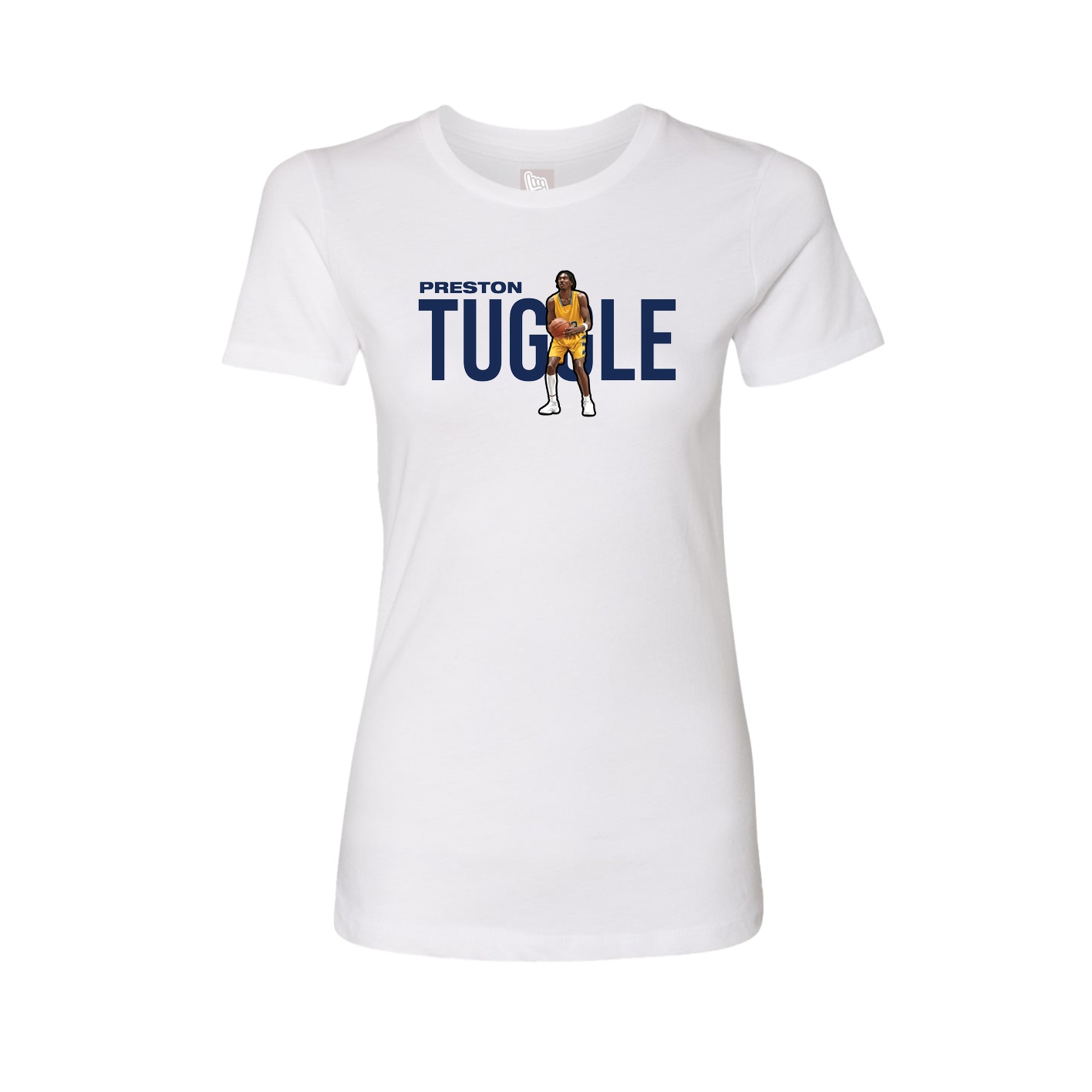 Fitted Women's Tee — Player Name in White