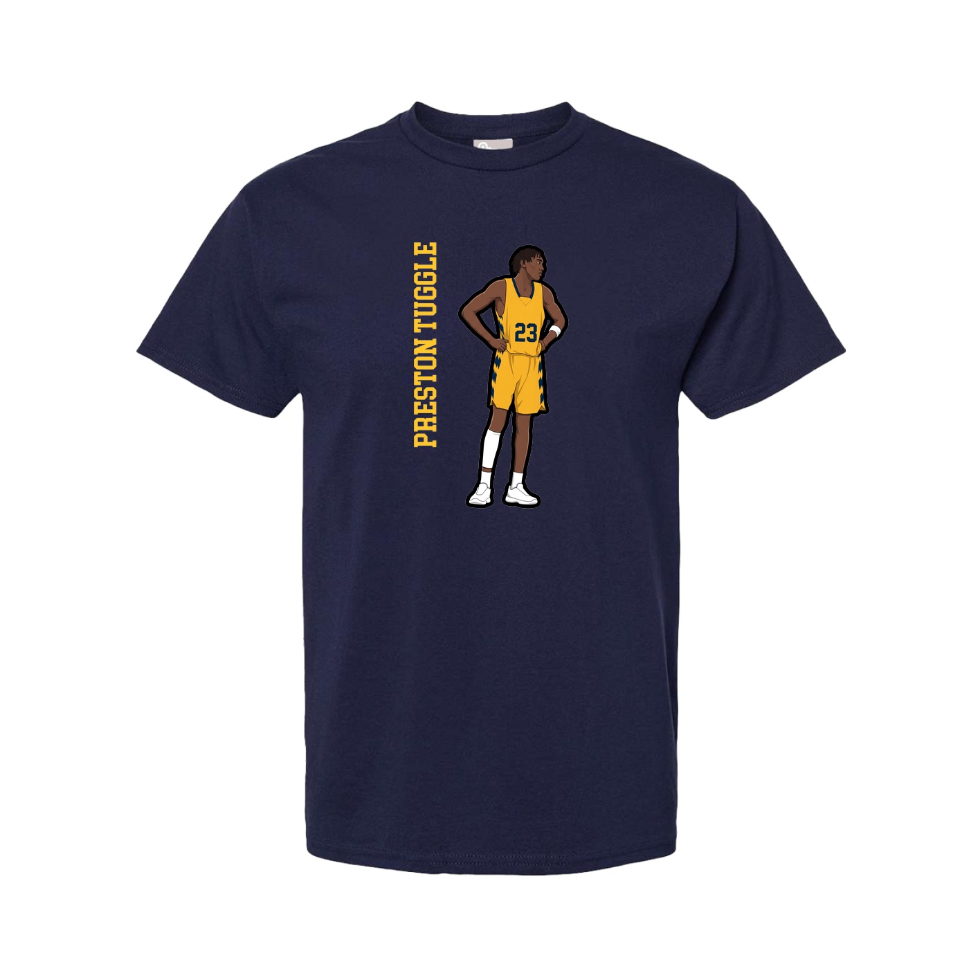 Tee — Name Vertical in Navy