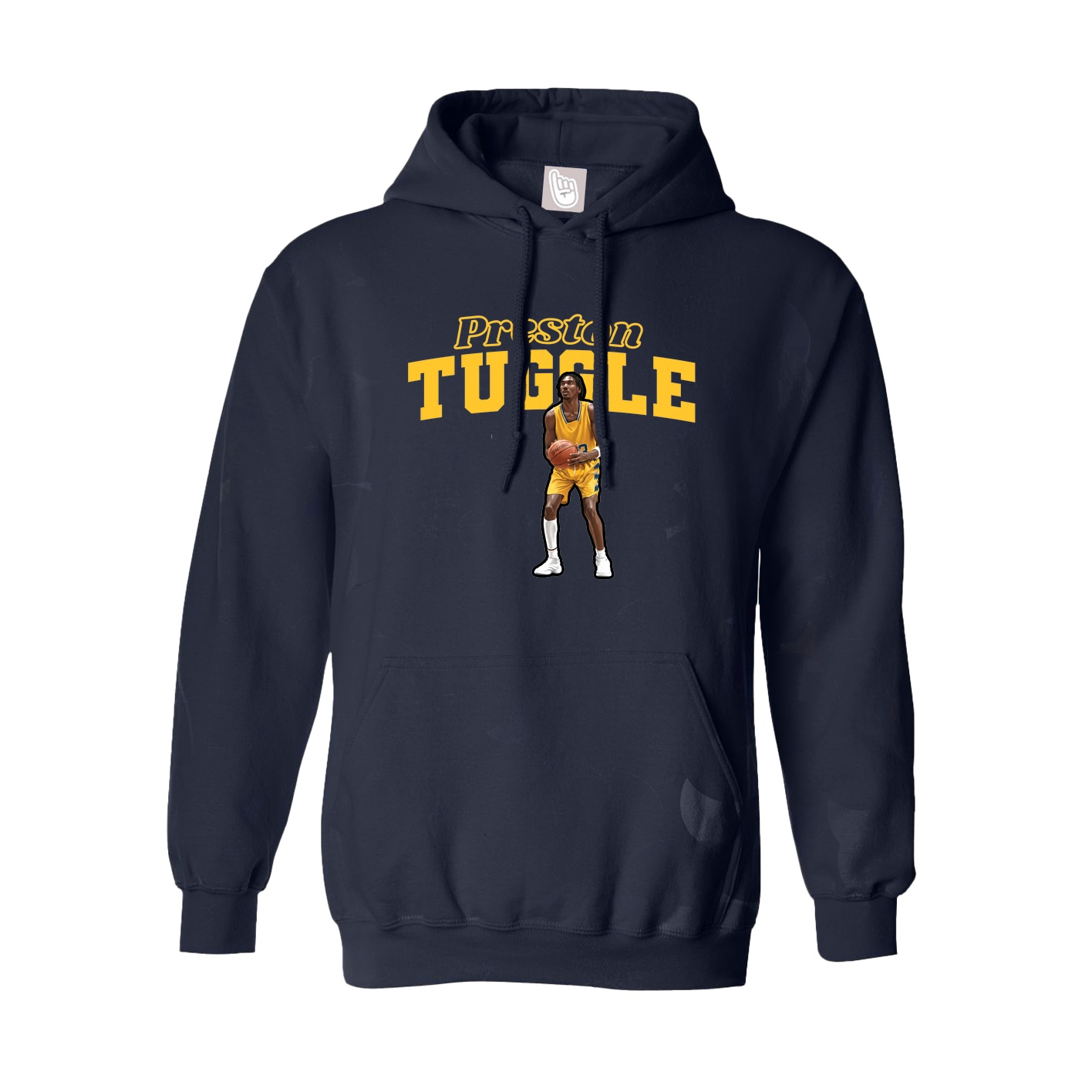 Youth Hoodie — Name Arch in Navy