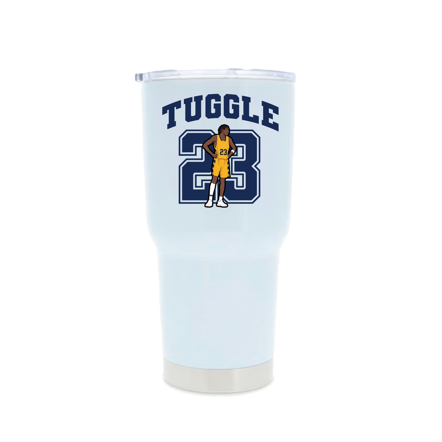 30oz Stainless Steel Tumbler — Number in White
