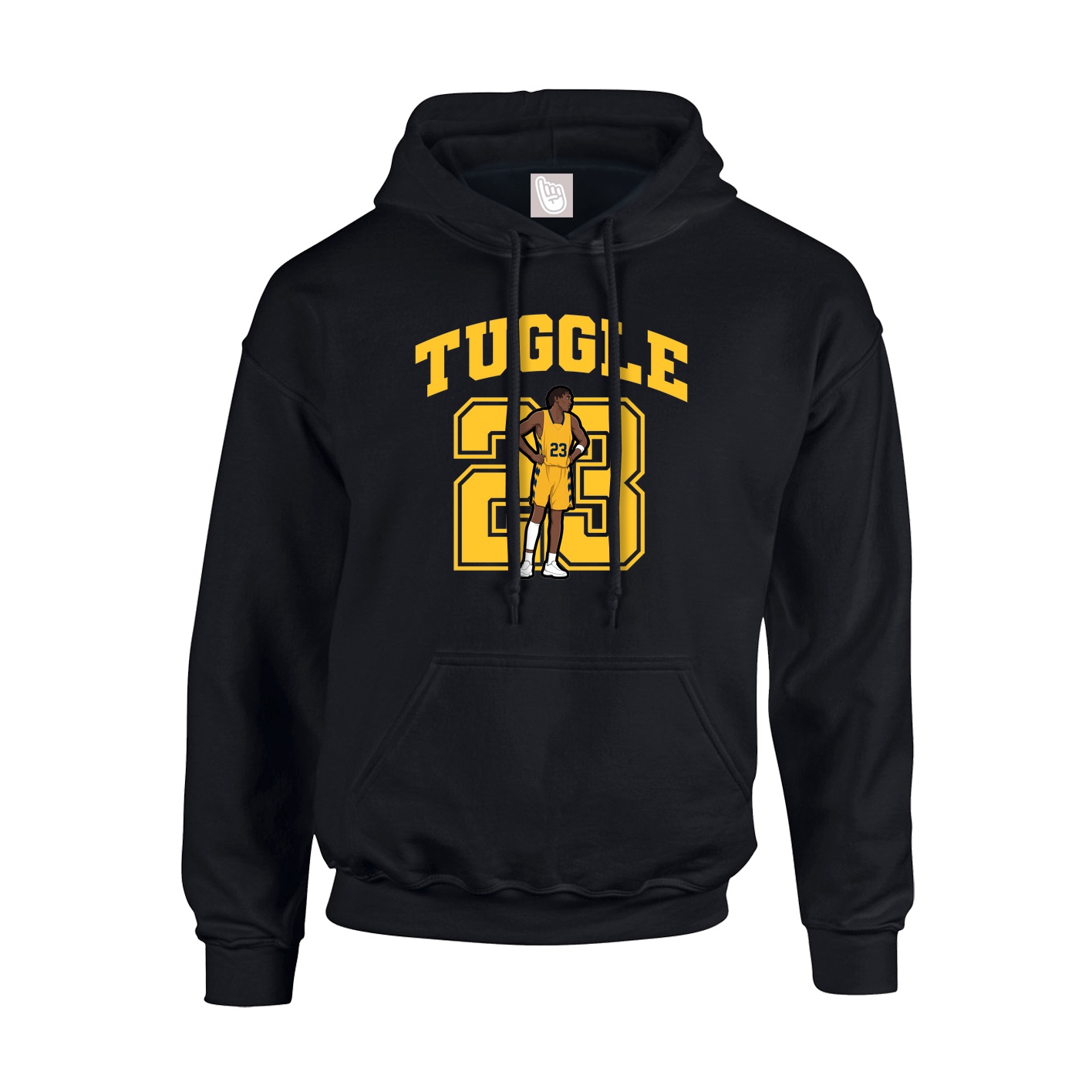 Youth Hoodie — Number in Black