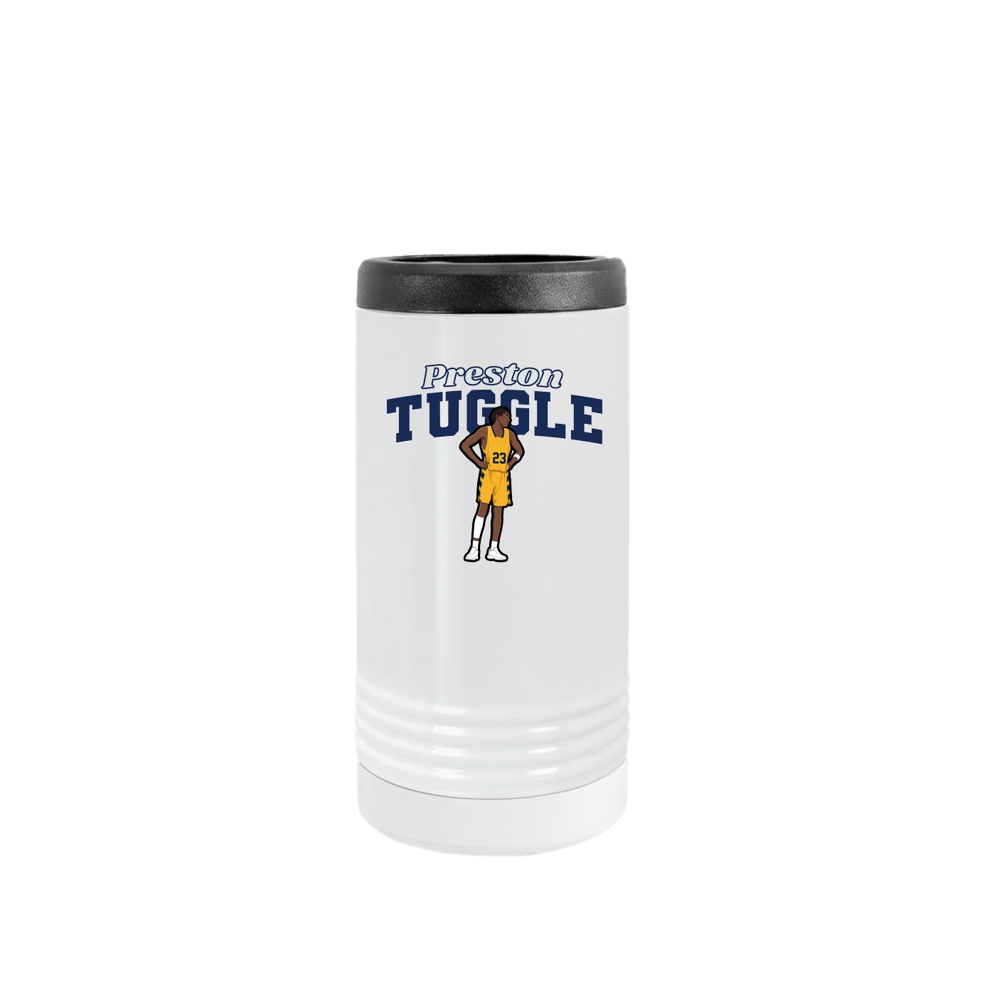 Slim Beverage Holder — Name Arch in White