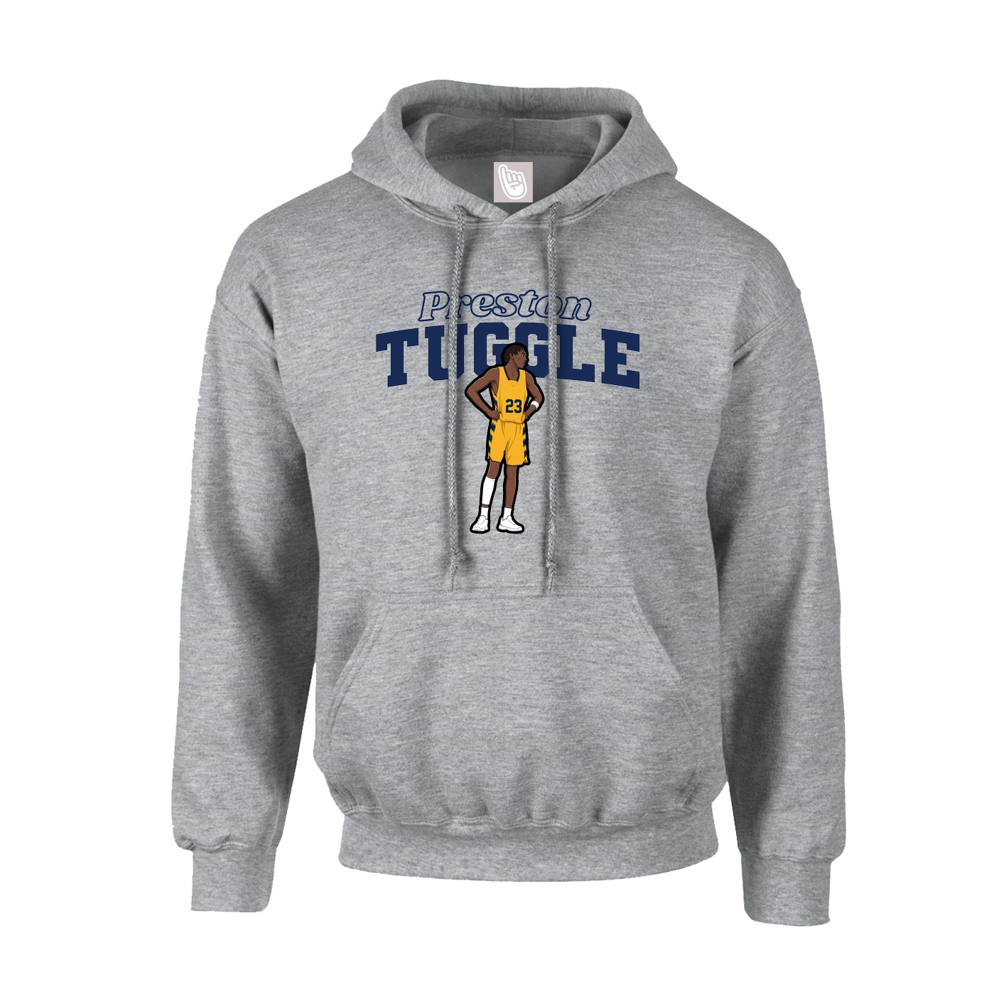 Hoodie — Name Arch in Grey