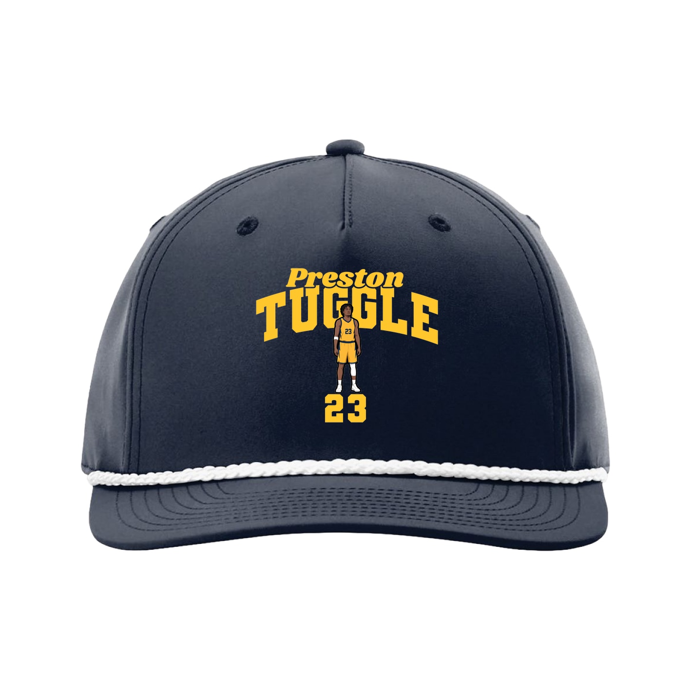 Five-Panel Classic Rope Cap — Signature Arch in Navy