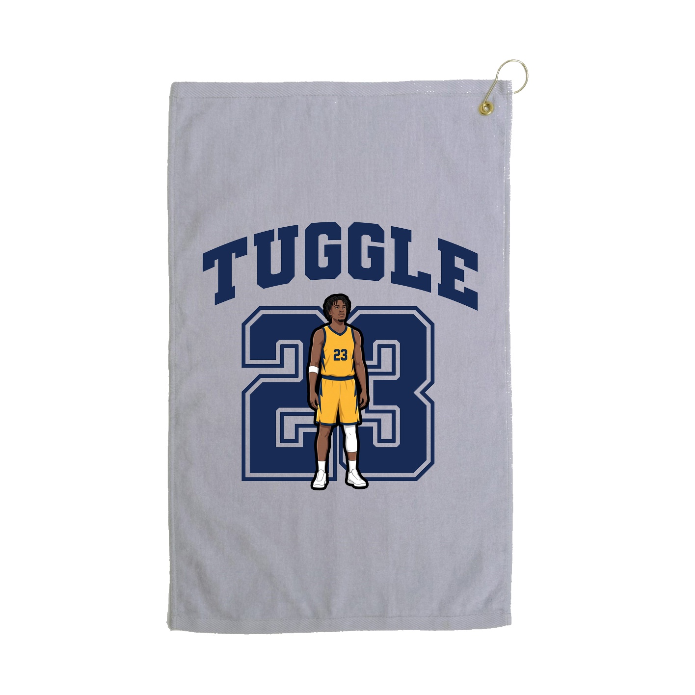 Golf Towel — Number in Grey