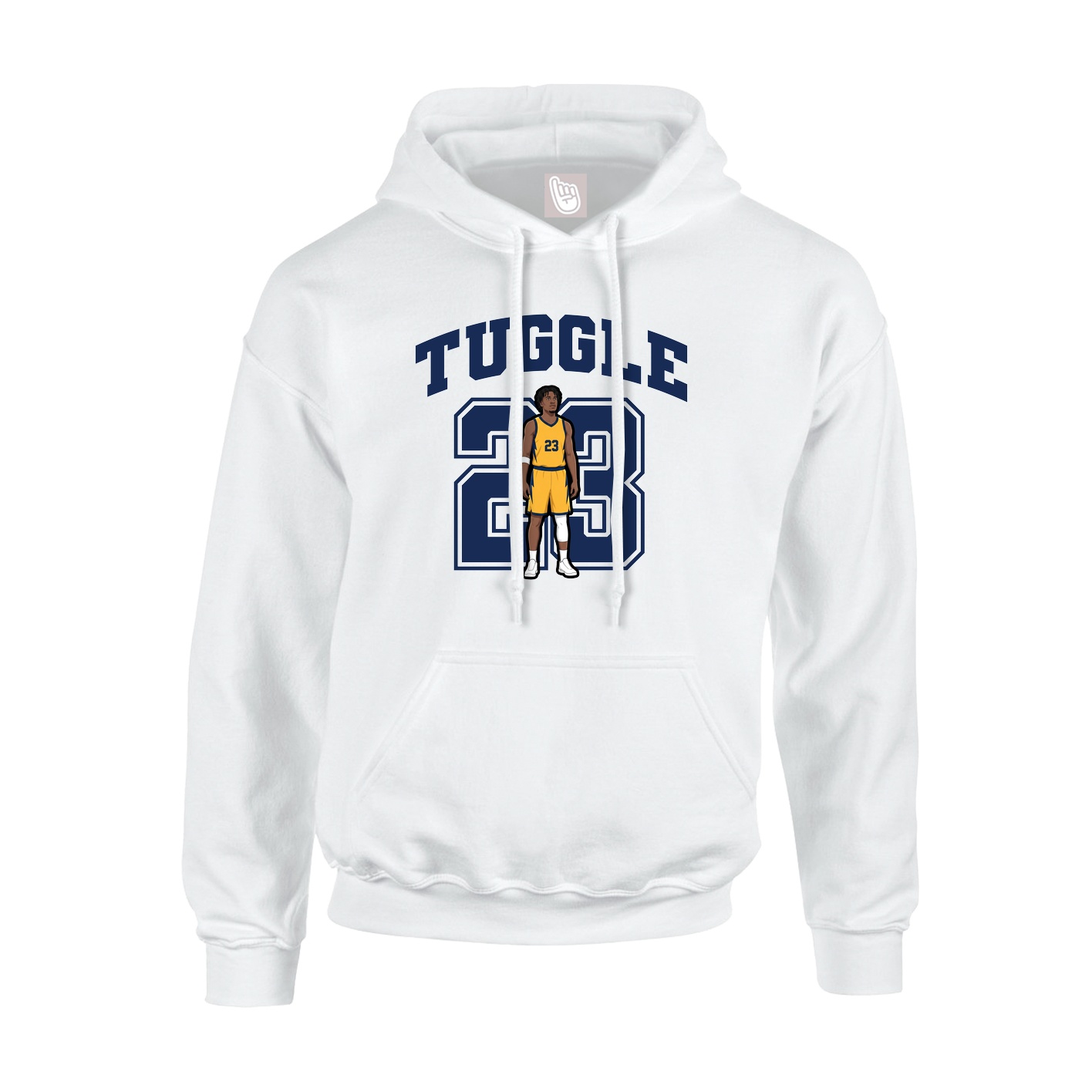 Youth Hoodie — Number in White