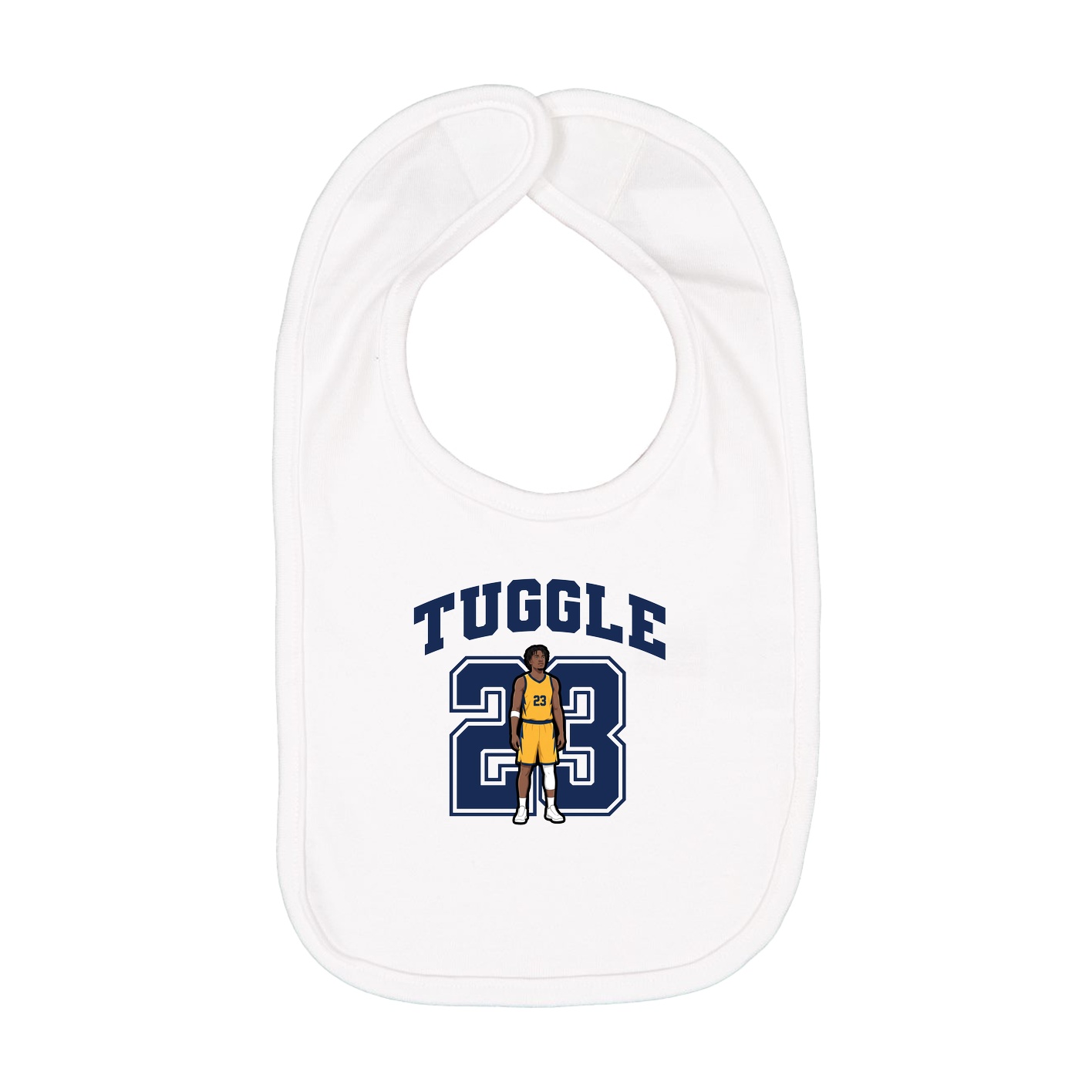 Infant Bib — Number in White