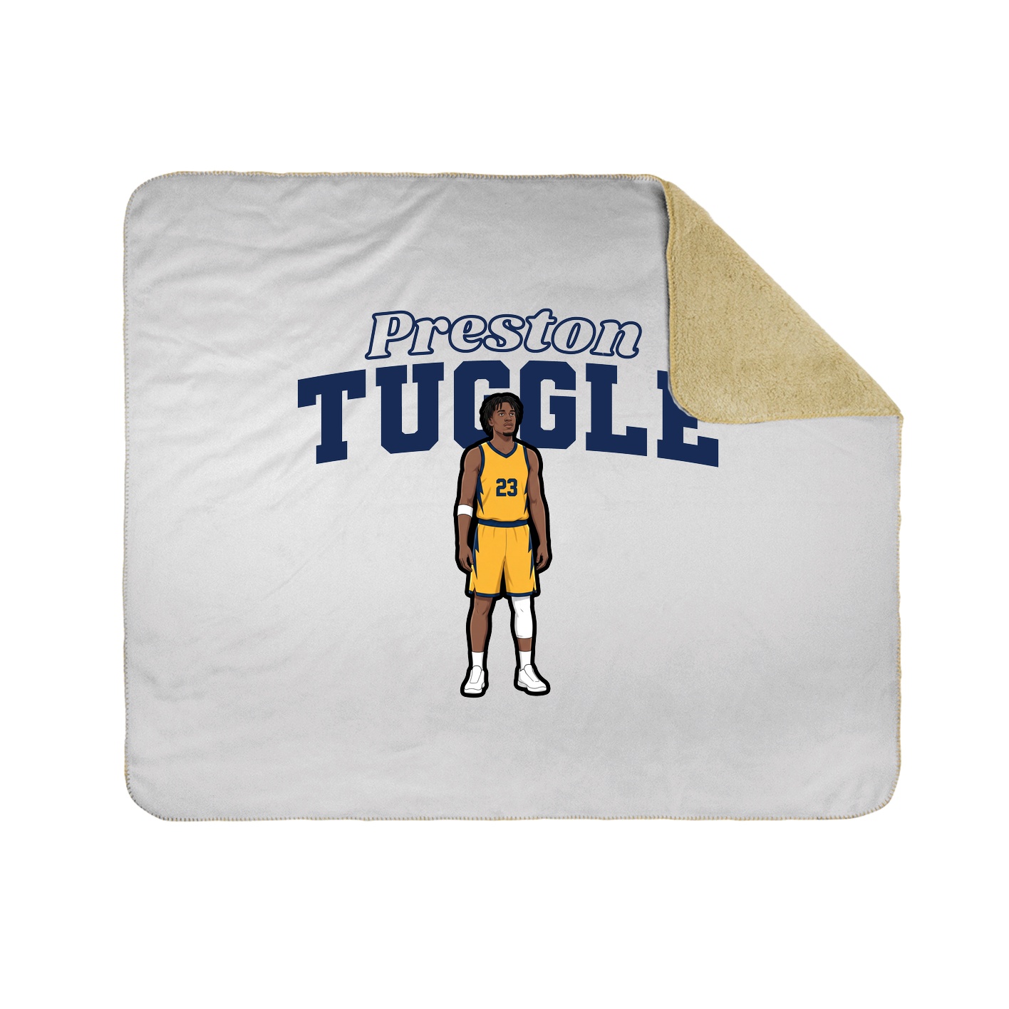 Throw Blanket — Name Arch in White
