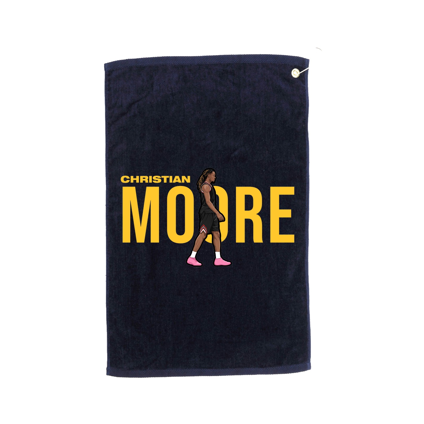 Golf Towel — Player Name in Navy