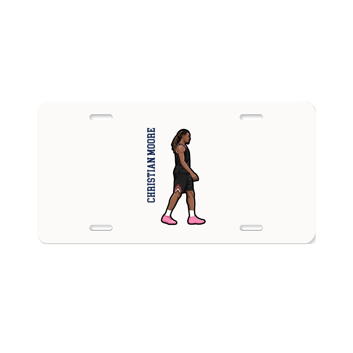 License Plate — Name Vertical in Classic