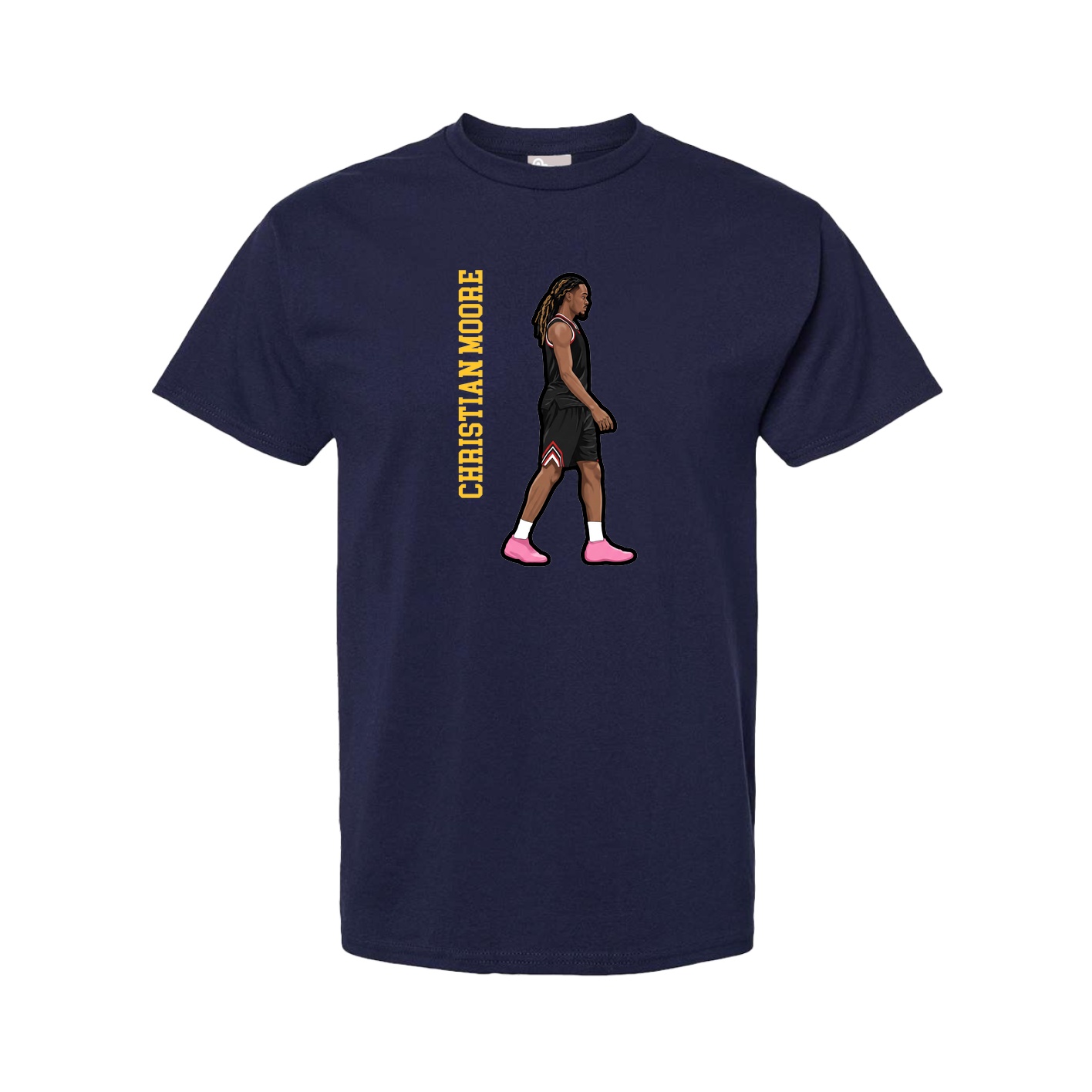Youth Tee — Name Vertical in Navy