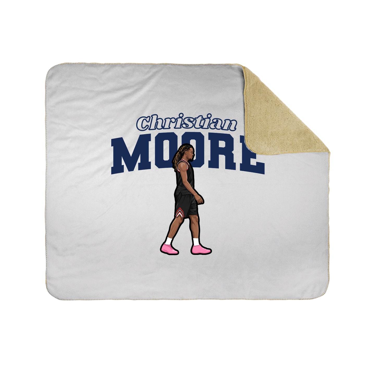 Throw Blanket — Name Arch in White