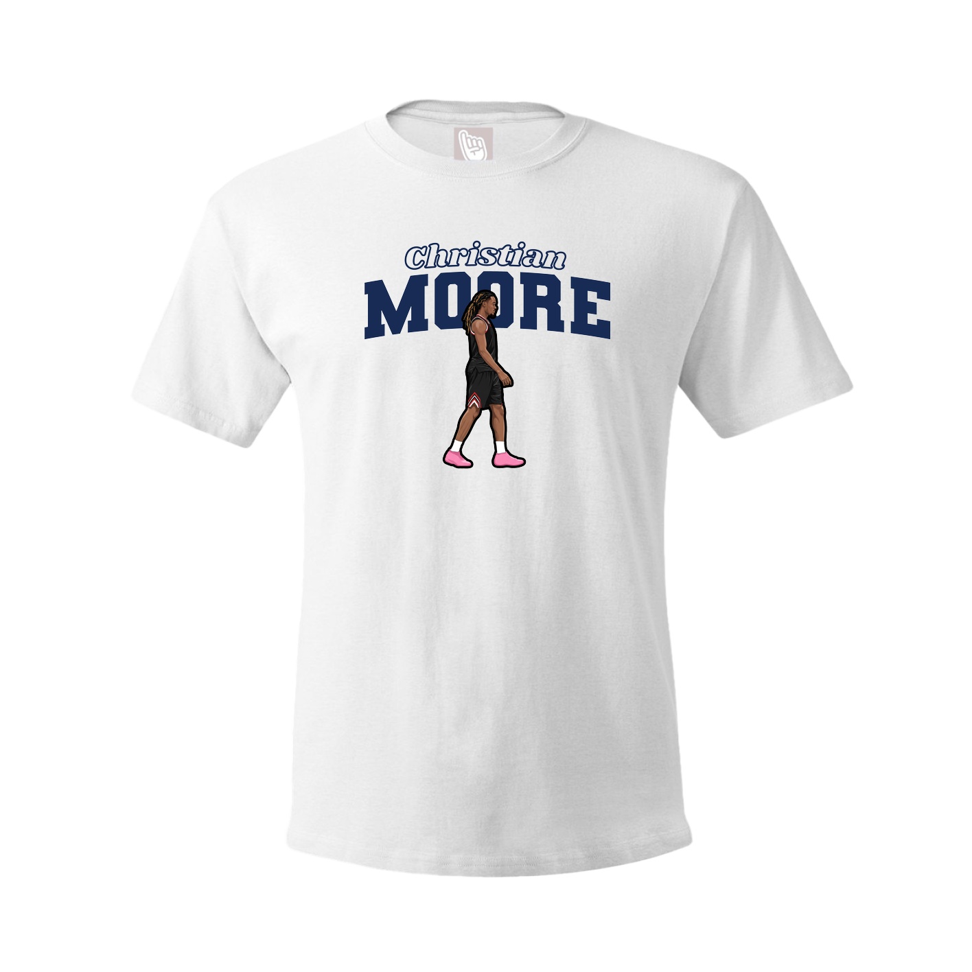 Youth Tee — Name Arch in White