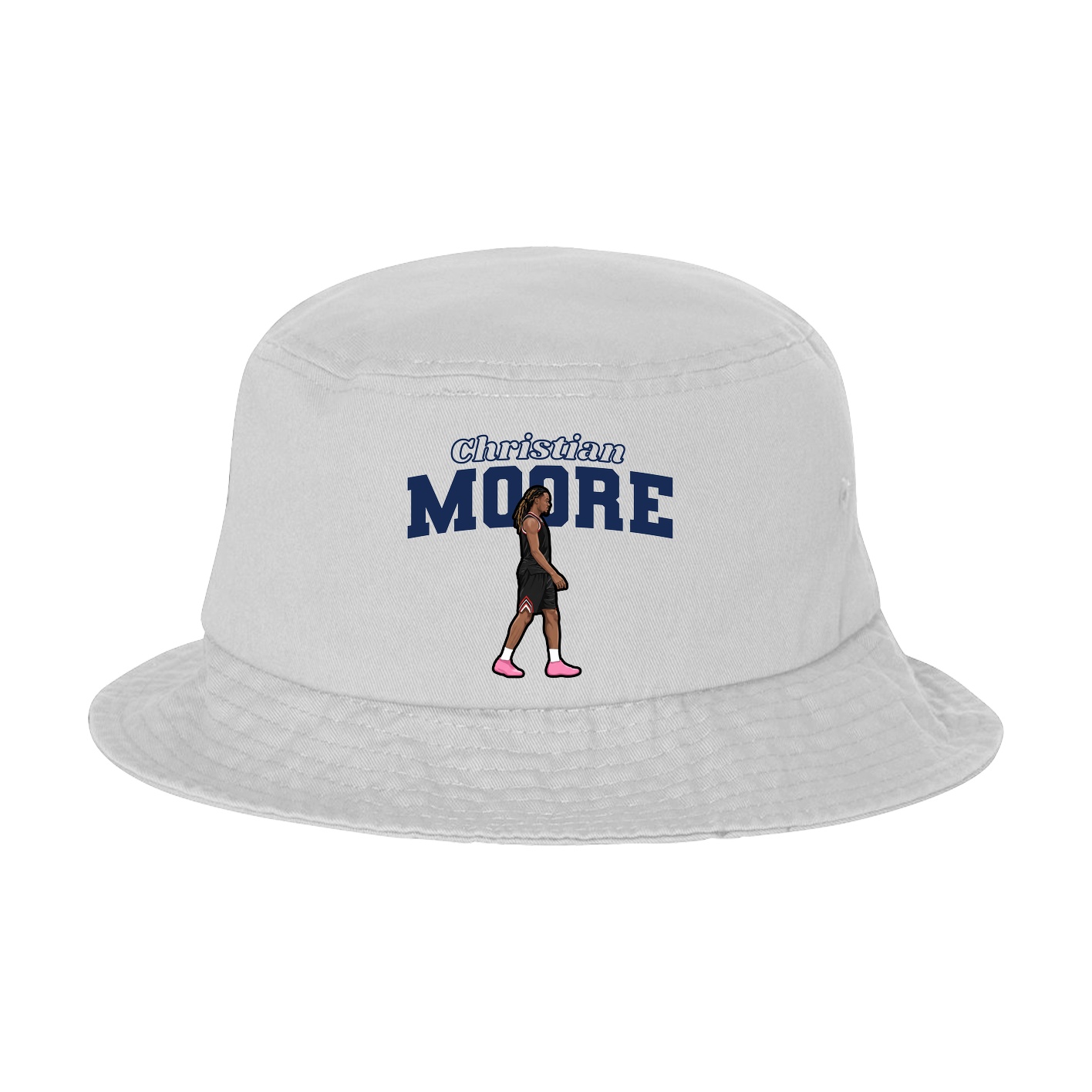 Bucket Cap — Name Arch in White