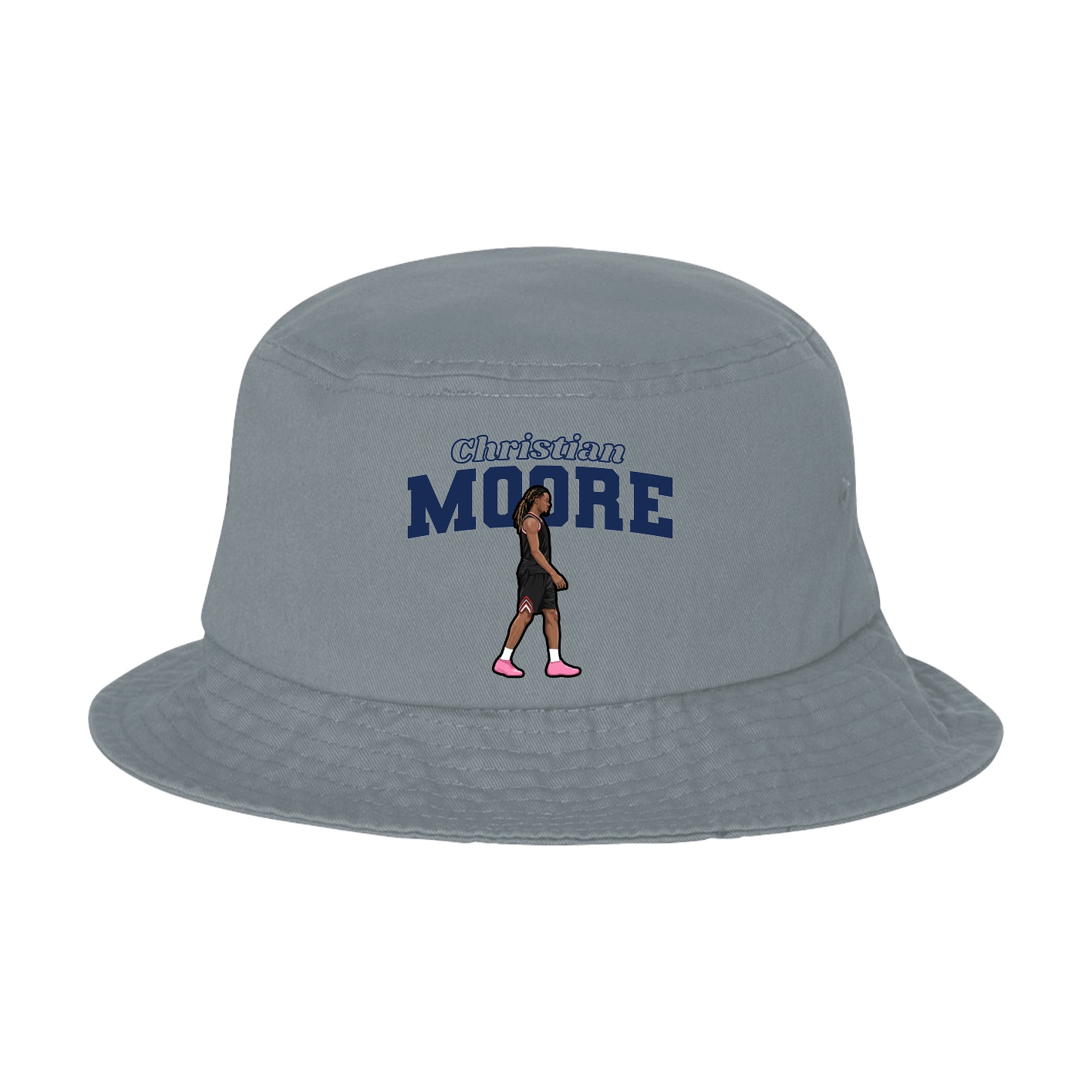 Bucket Cap — Name Arch in Grey