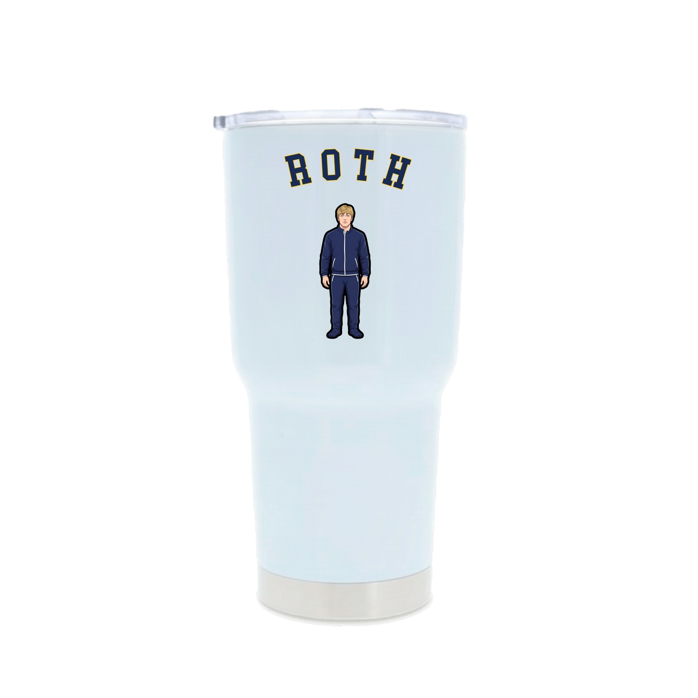 30oz Stainless Steel Tumbler — Shirsey Arch in White