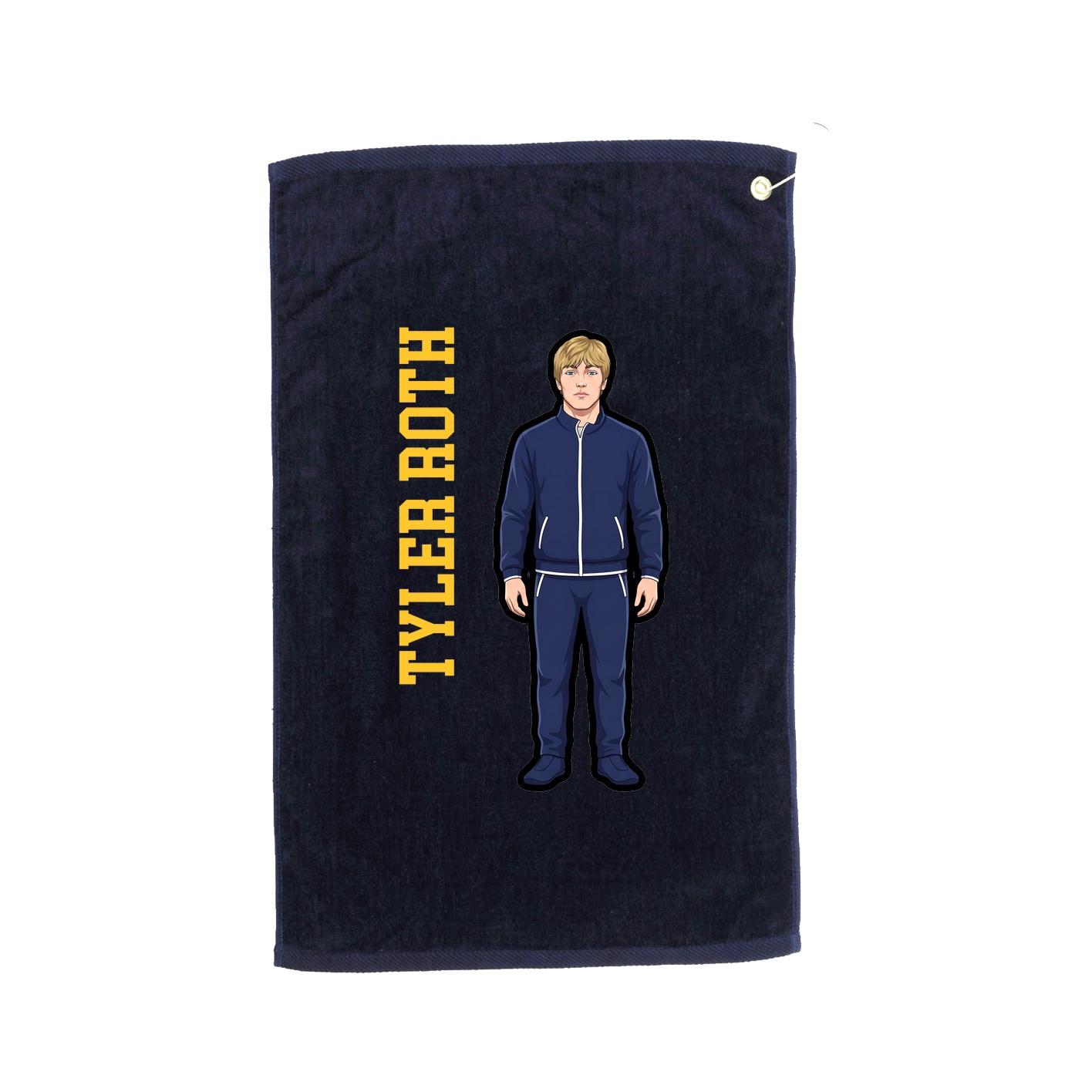 Golf Towel — Name Vertical in Navy