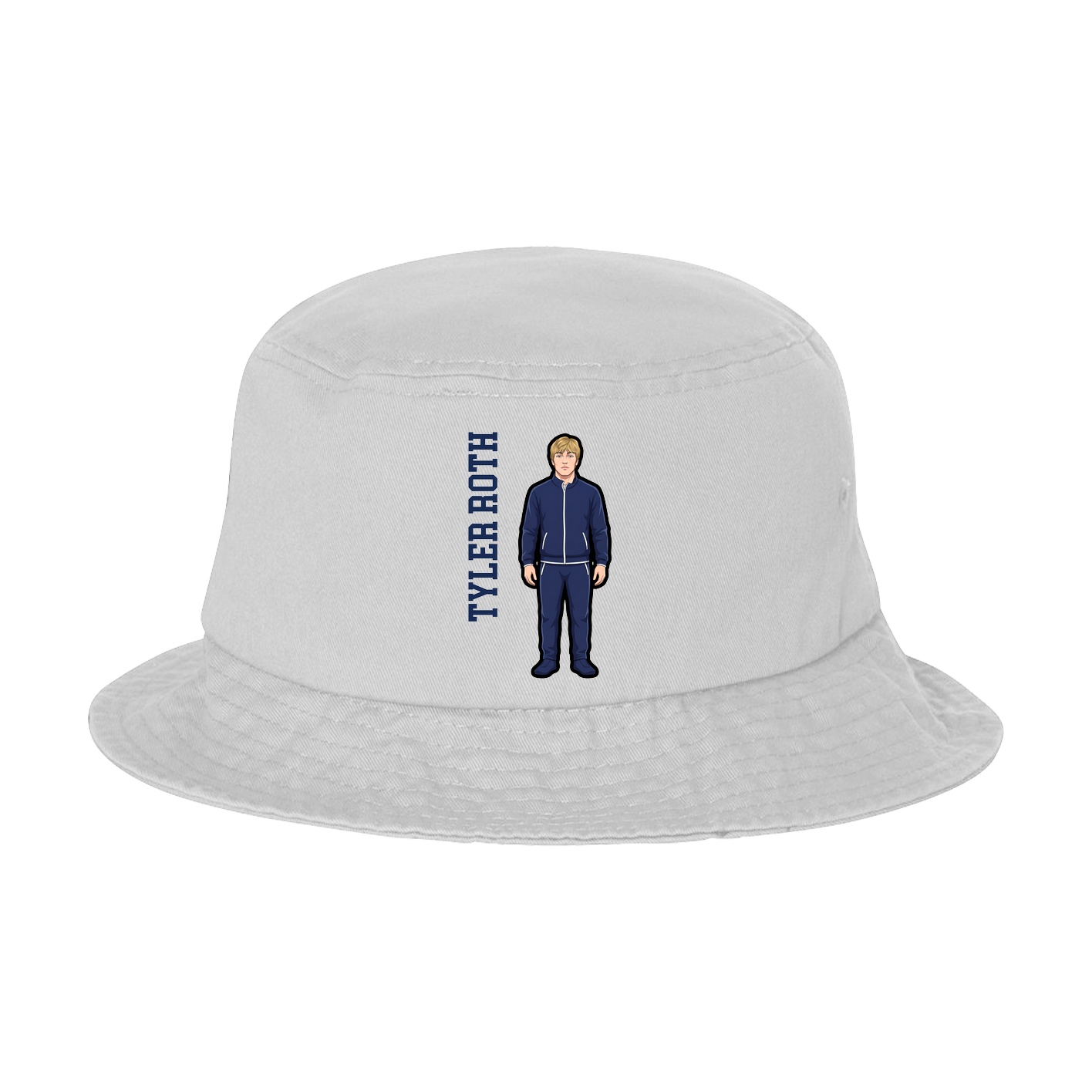 Bucket Cap — Name Vertical in White