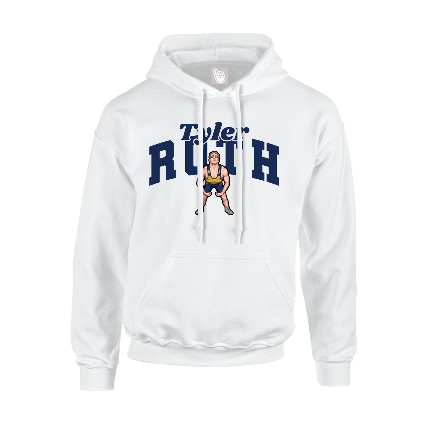 Hoodie — Signature Arch in White