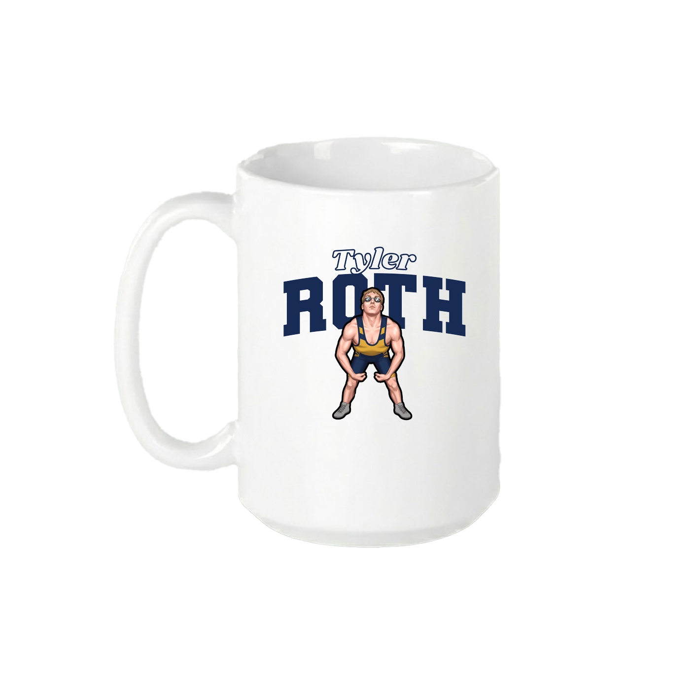 15oz Coffee Mug — Name Arch in White