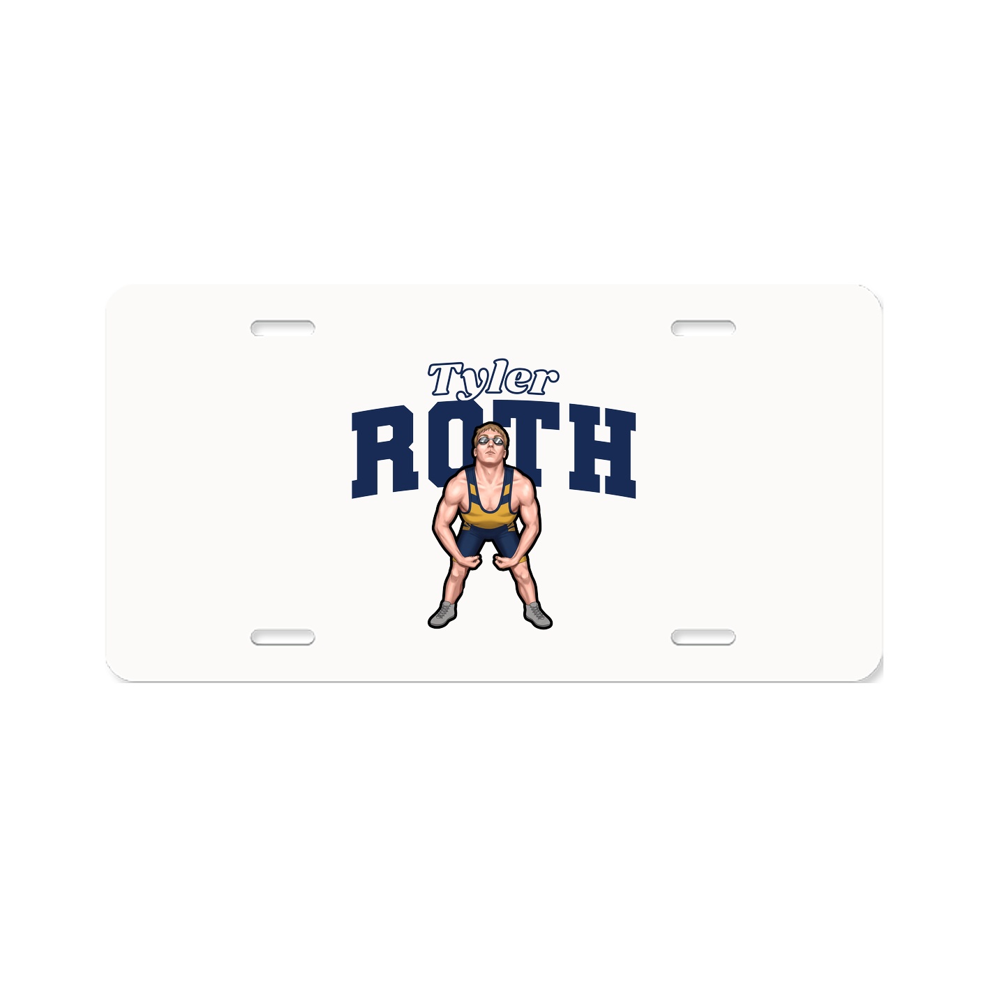 License Plate — Name Arch in Classic