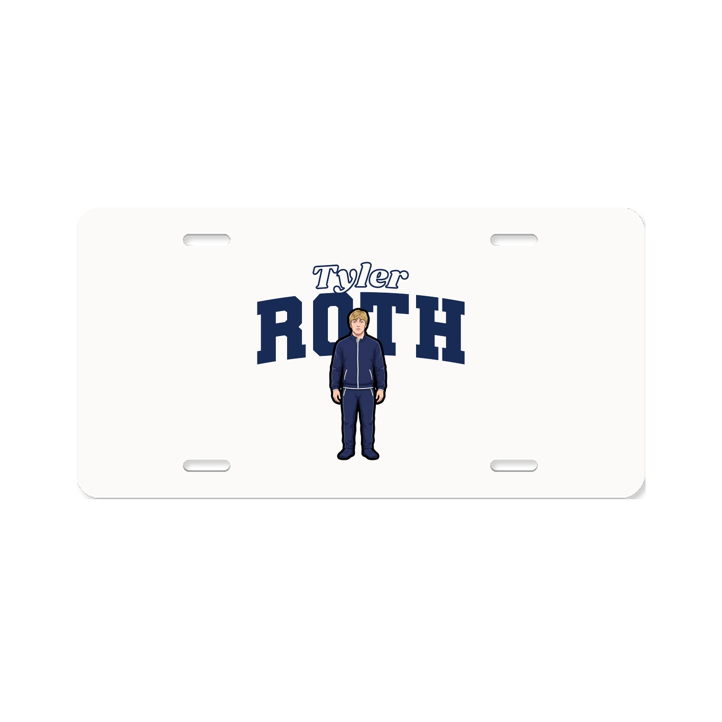 License Plate — Name Arch in Classic